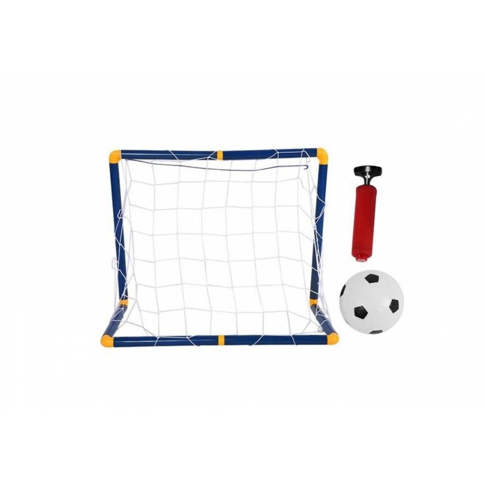 Portería Futbol Infantil Niños 1pza Balón Red Bomba Amarillo