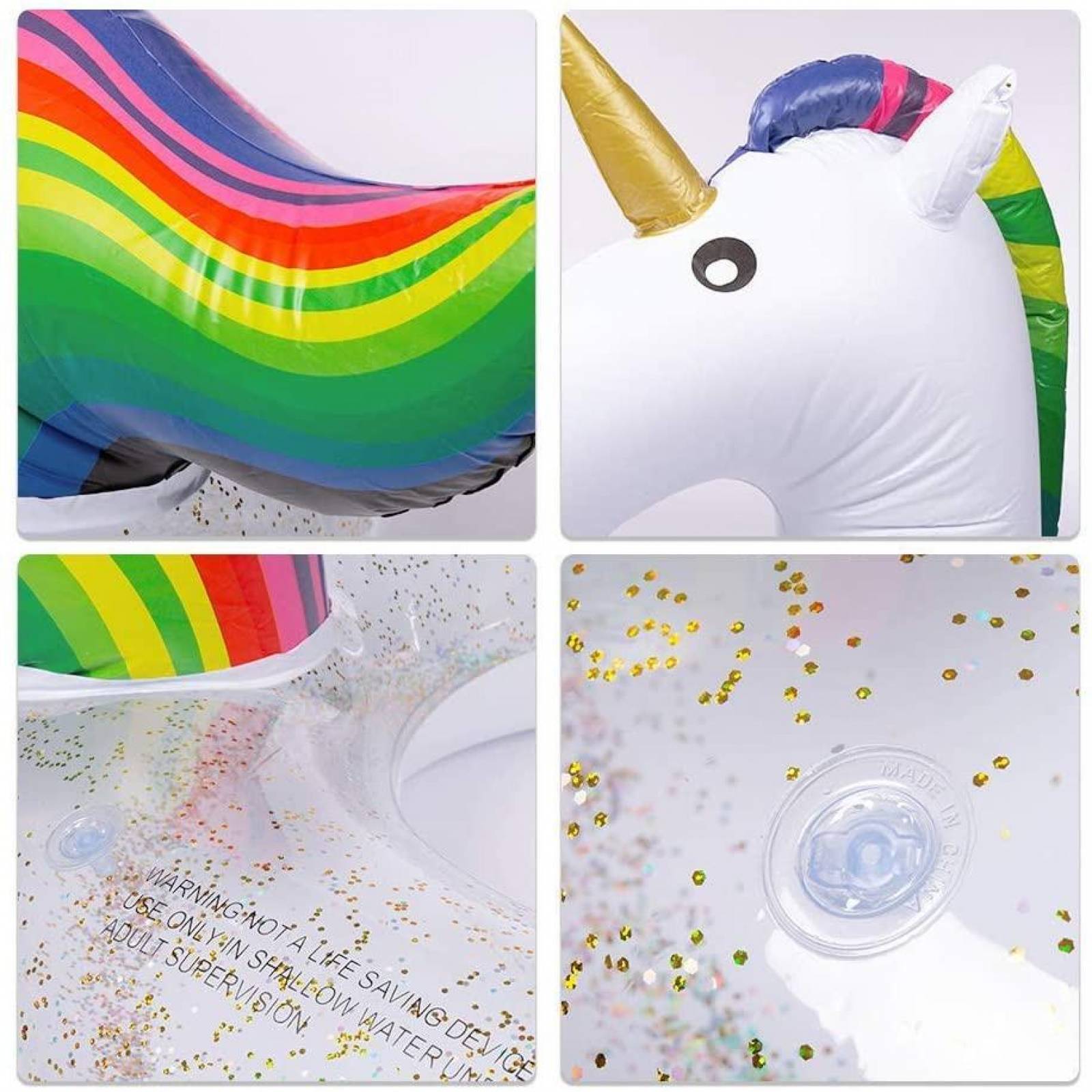 Salvavidas Inflable Flotador Unicornio 68cm Alberca Piscina  - Unicornio