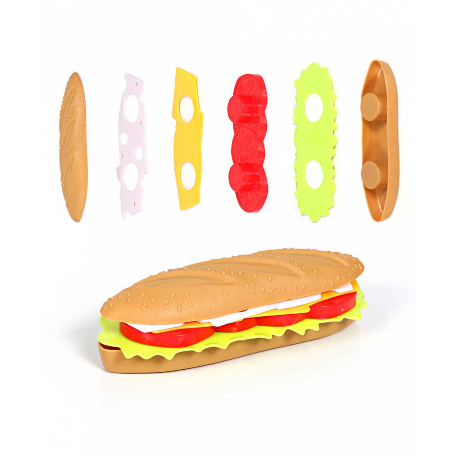 Set Infantil Juego de Cocina Hamburguesa Papas Acc  - Multicolor
