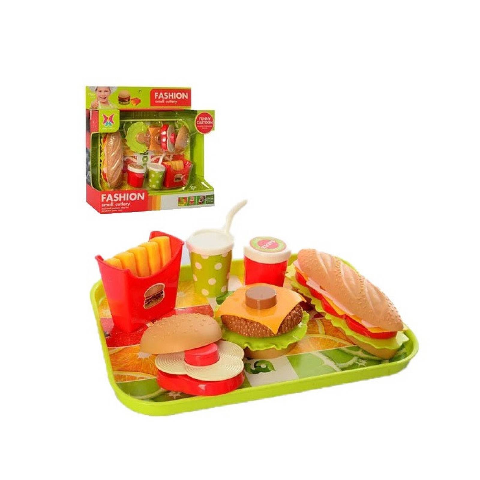 Set Infantil Juego de Cocina Hamburguesa Papas Acc  - Multicolor