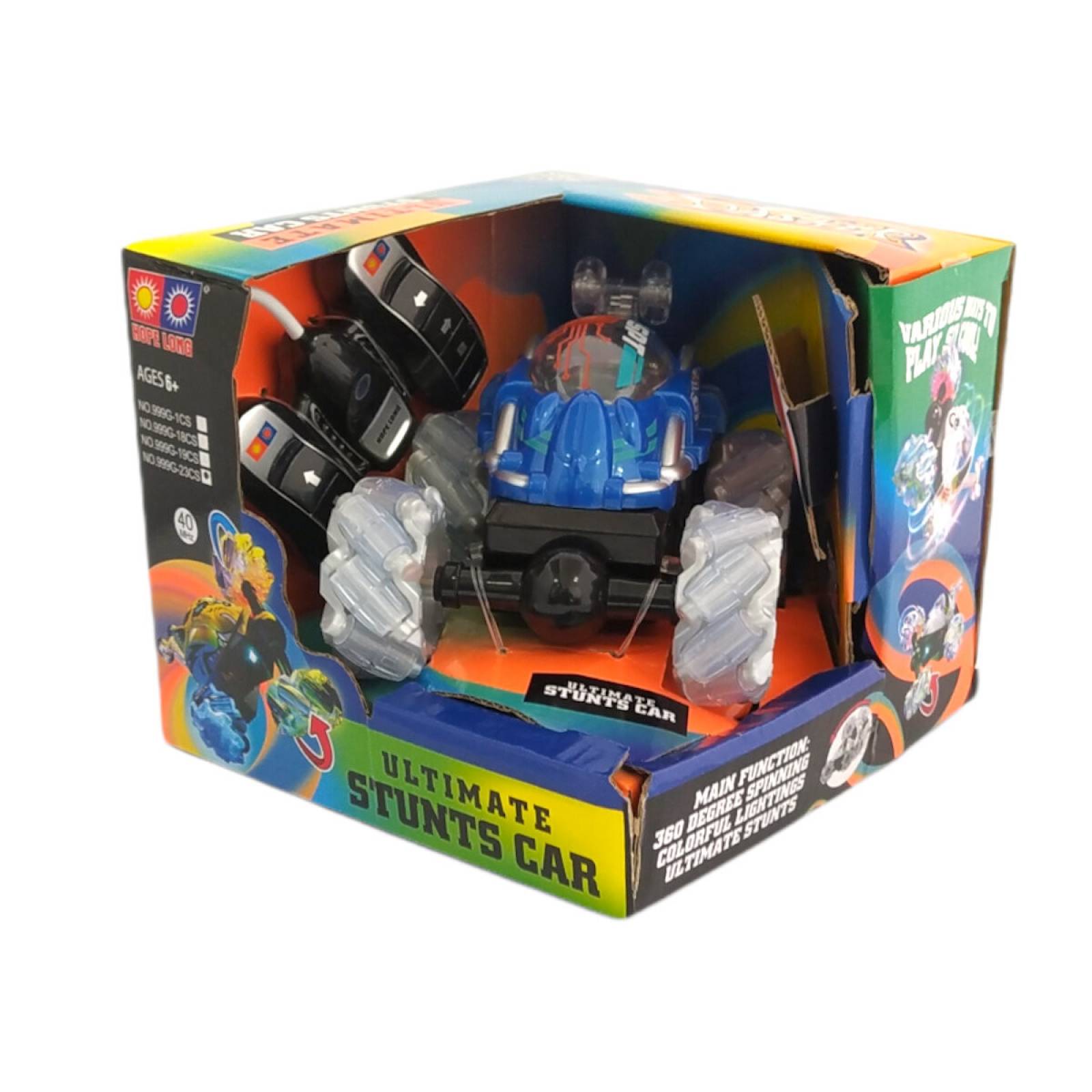 Carro Control Remoto Acrobacias Stunts 40MHz Luz 360  - Azul