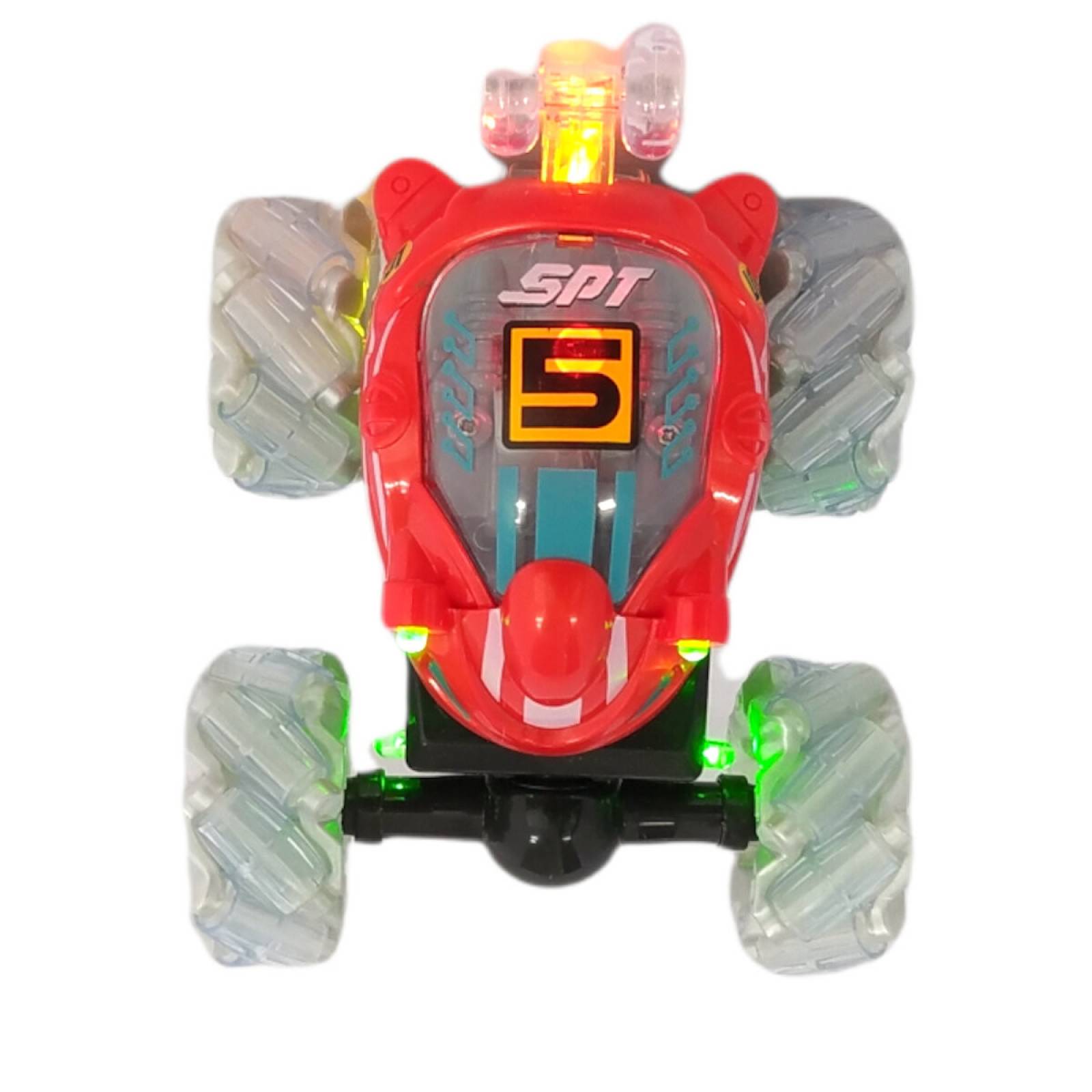 Carro Control Remoto Acrobacias Stunts 40MHz Luz 360 - Rojo