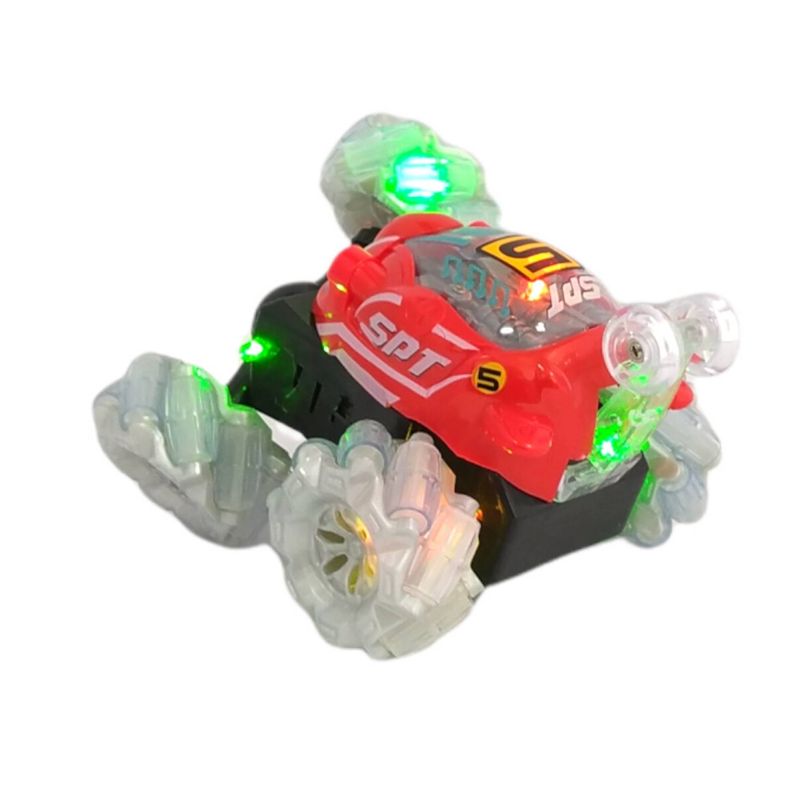 Carro Control Remoto Acrobacias Stunts 40MHz Luz 360 - Rojo