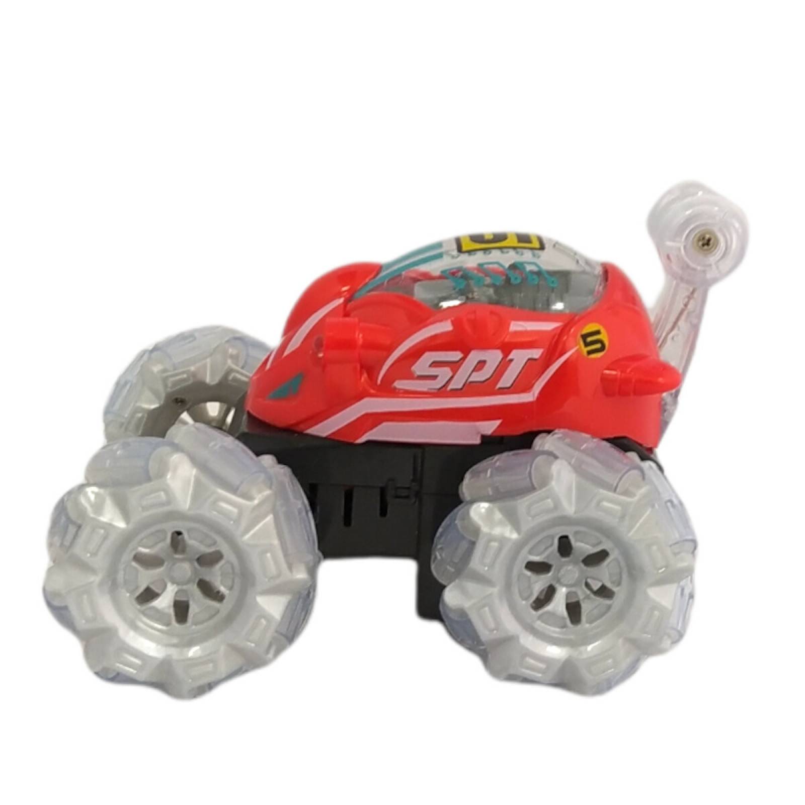 Carro Control Remoto Acrobacias Stunts 40MHz Luz 360 - Rojo