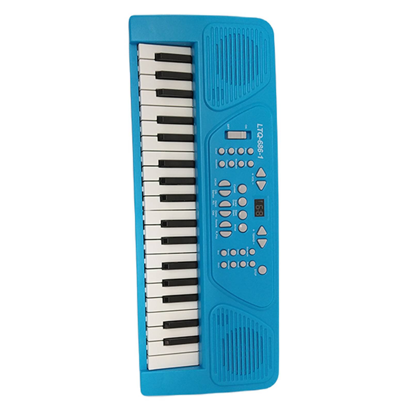 Piano Infantil de Juguete 37 Teclas Multifuncion Micrófono USB - Azul