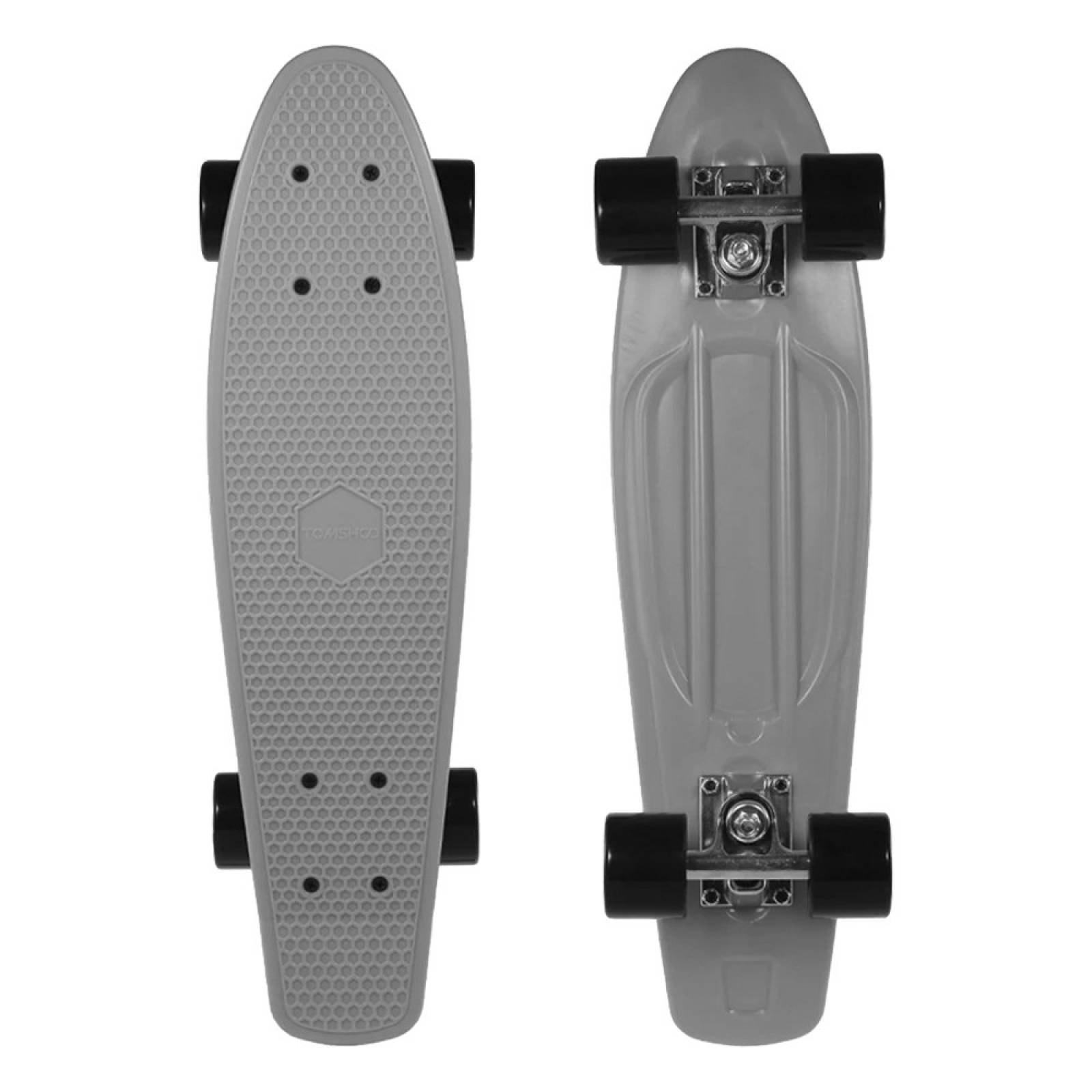Patineta Skate Llantas Led Luz Aluminio 55 cm x 15cm  - Amarillo