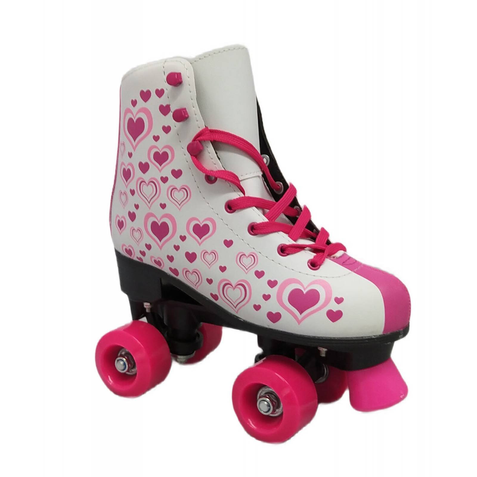 Patines Infantiles Roller Skate Retro Niñas 4 Ruedas  - Corazon23MX CM.
