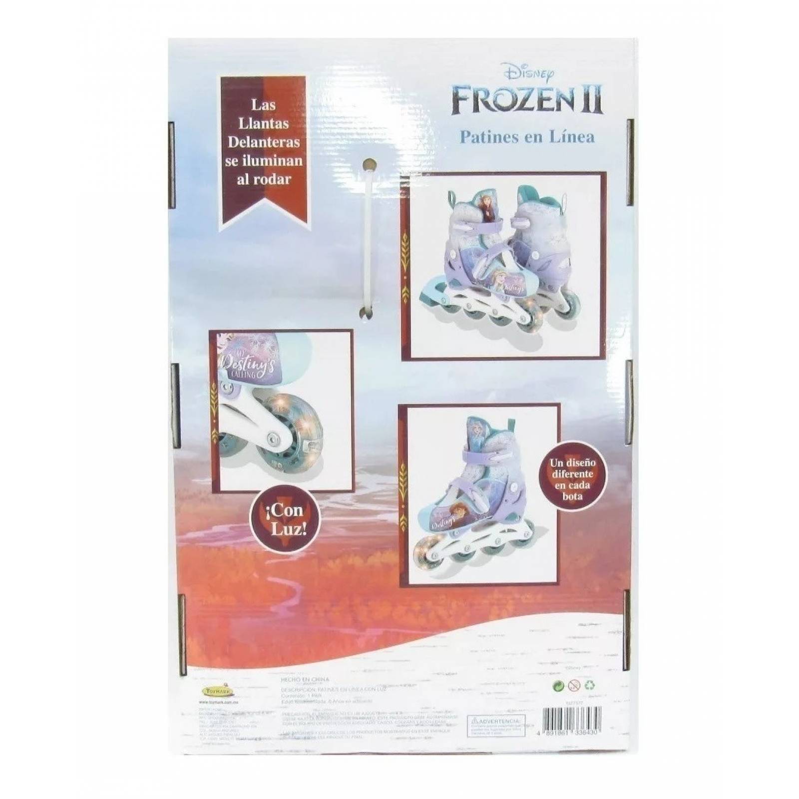 Patines en Linea Led Frozen Ajustables Unisex Infantiles  - 19a21