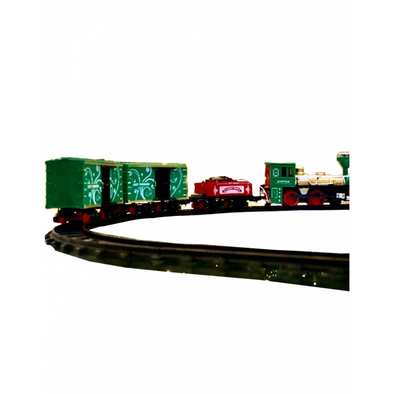 Tren de Juguete de Carga con Humo y Sonidos Pista Armable - Multicolor