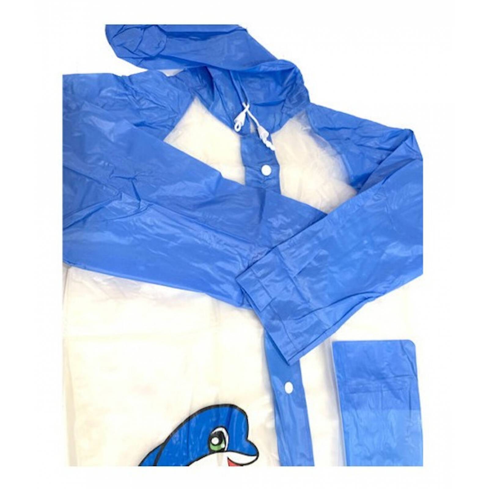 Impermeable Capa con Capucha Infantil para Lluvias Rompevientos  - Azul marino,  - G