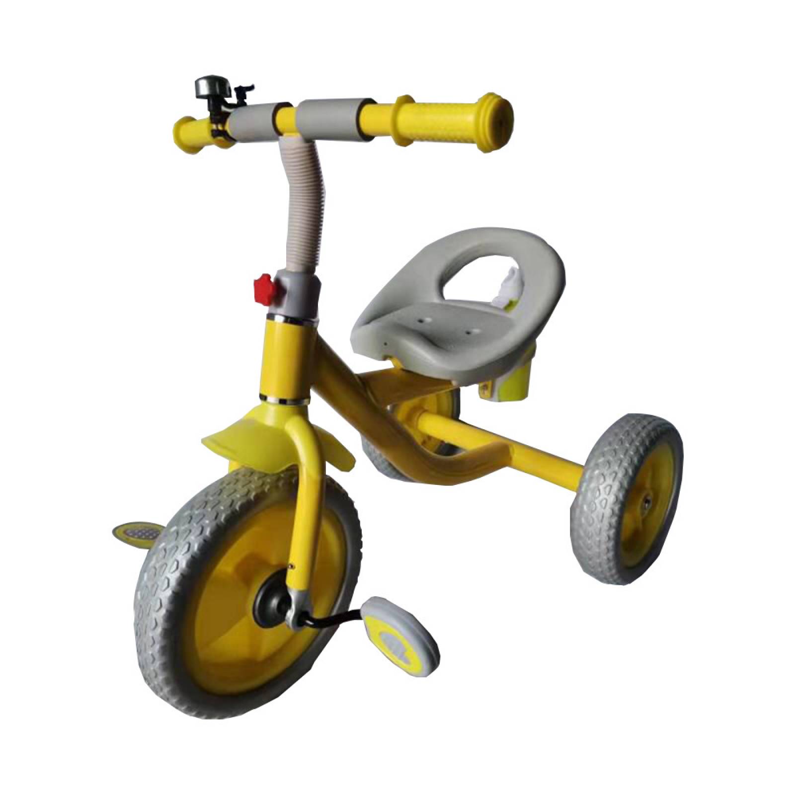 Triciclo Infantil con Volante Ajustable Cantimplora 58 x 72 cm - Amarillo.