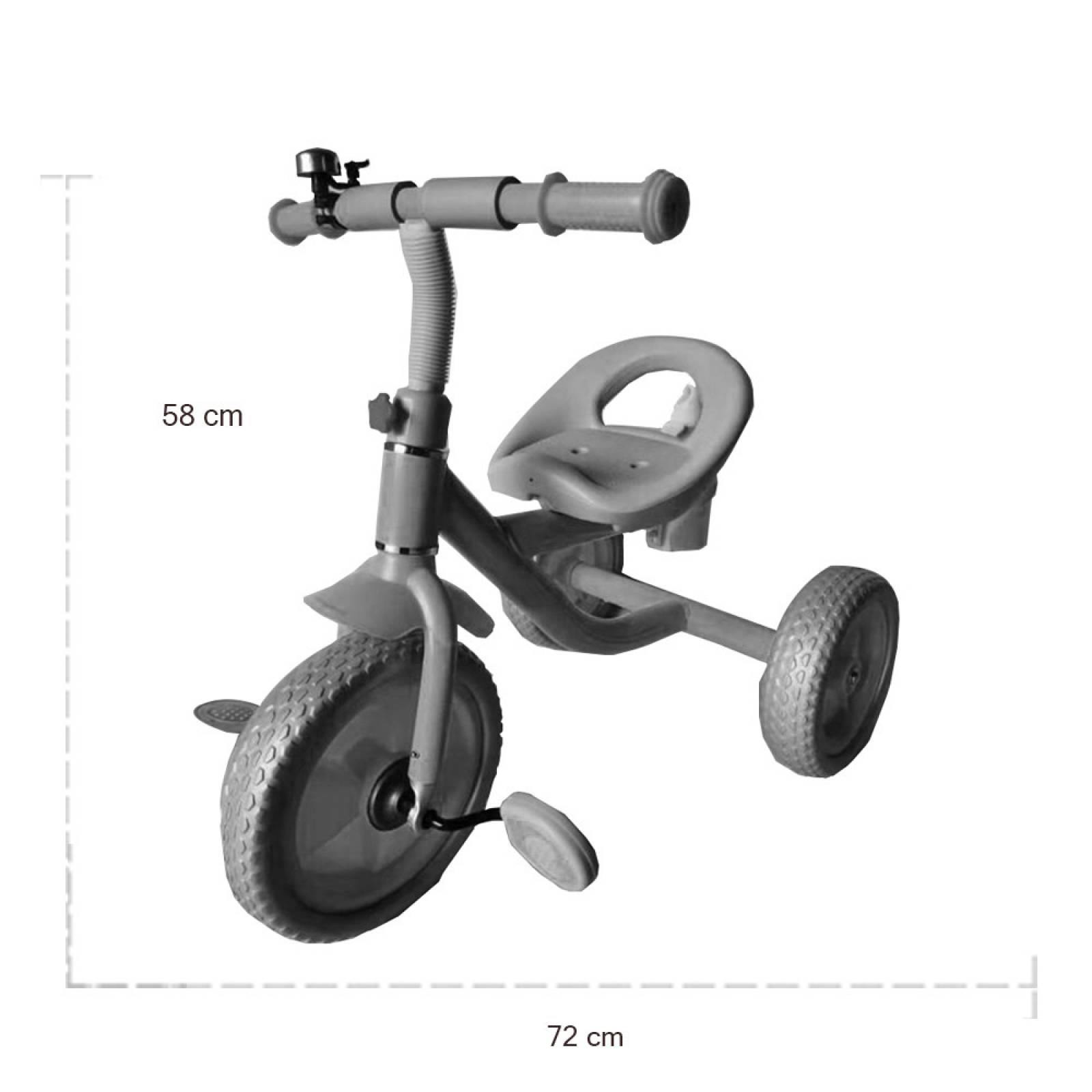 Triciclo Infantil con Volante Ajustable Cantimplora 58 x 72 cm - Amarillo.