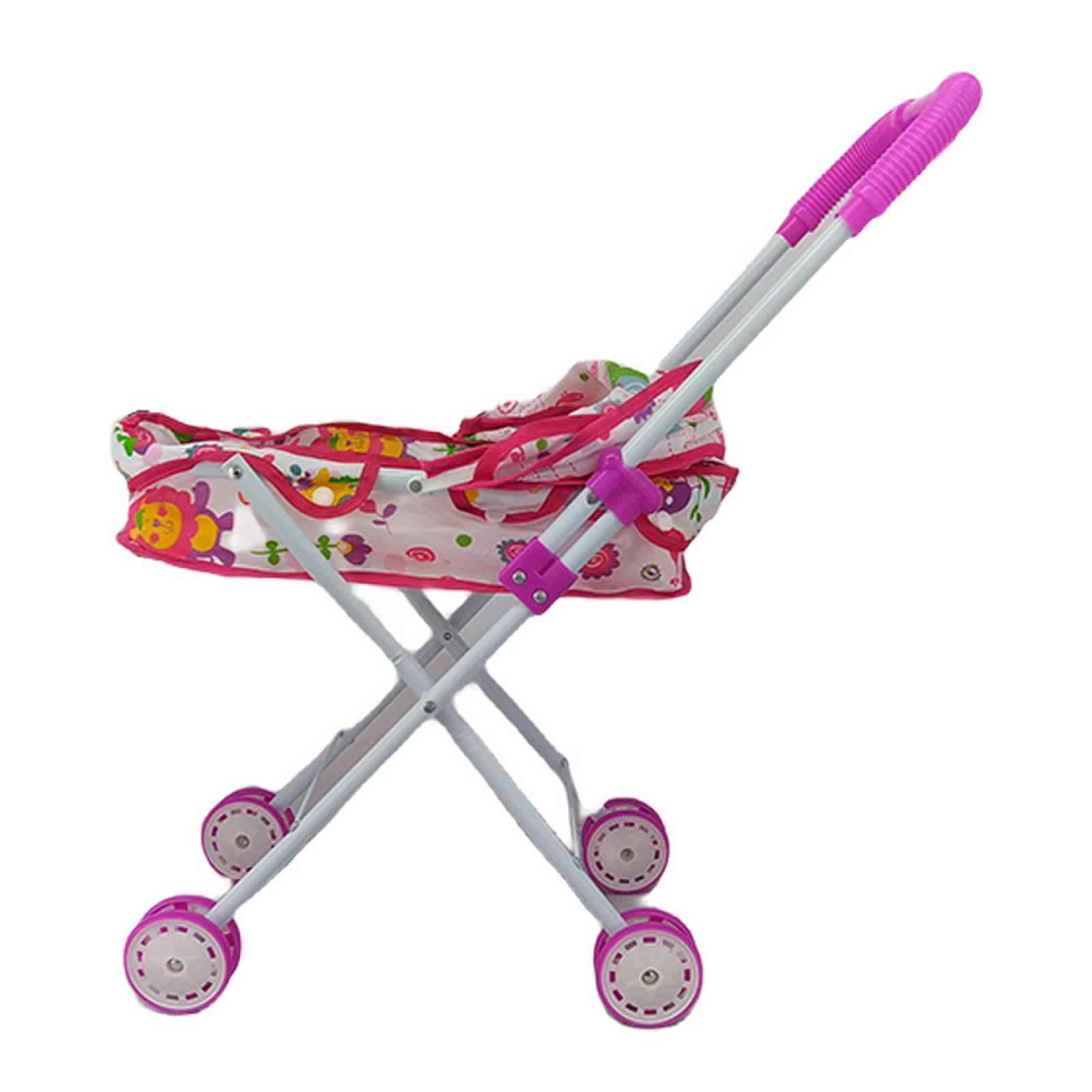 Carriola de Metal para Muñecas Niña Plegable  - Blanco