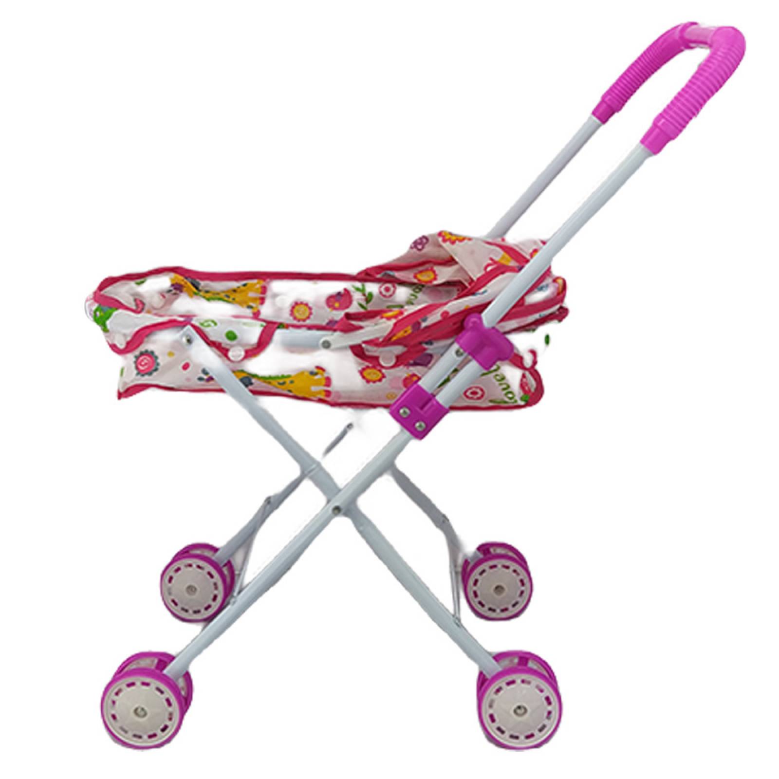 Carriola de Metal para Muñecas Niña Plegable  - Blanco