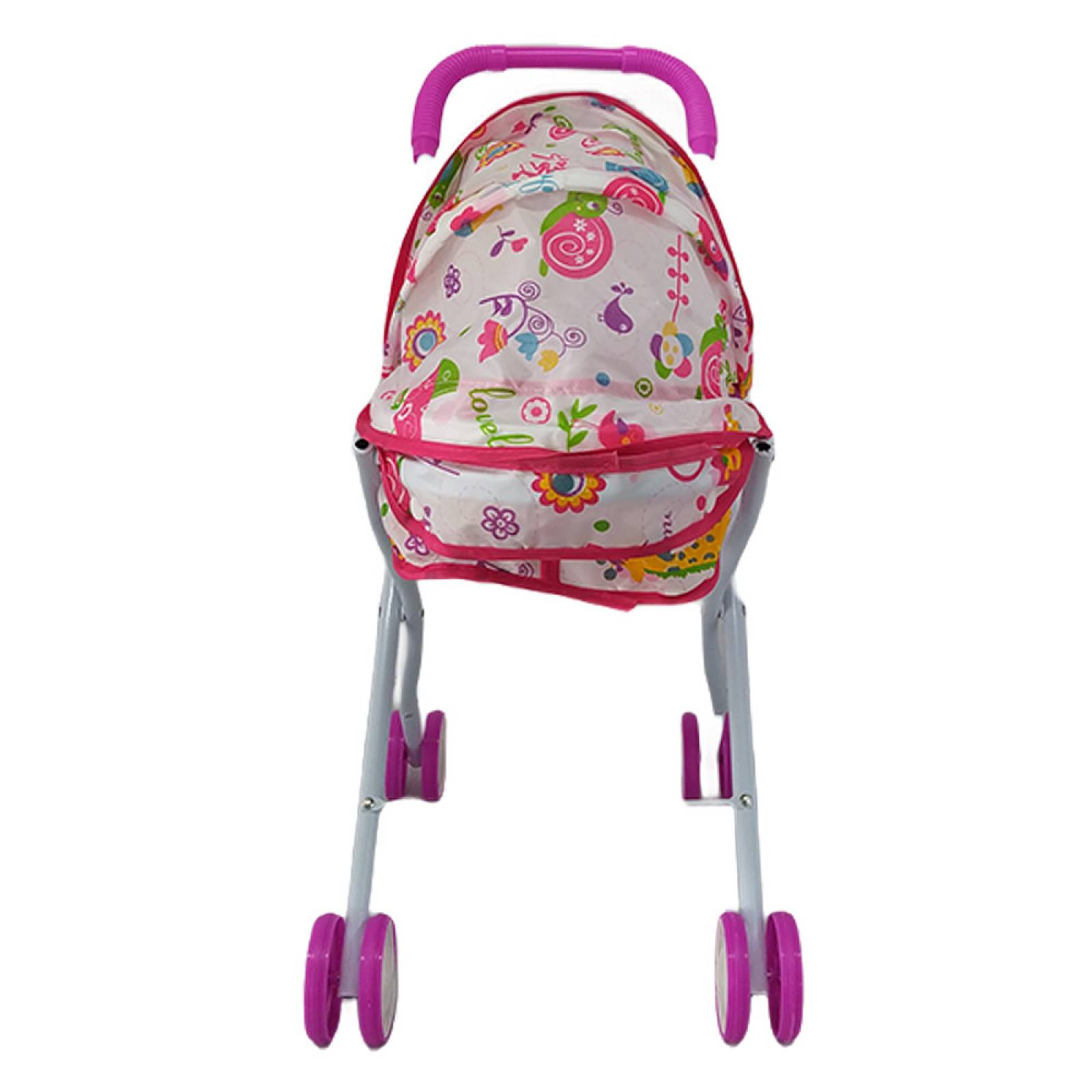 Carriola de Metal para Muñecas Niña Plegable  - Blanco