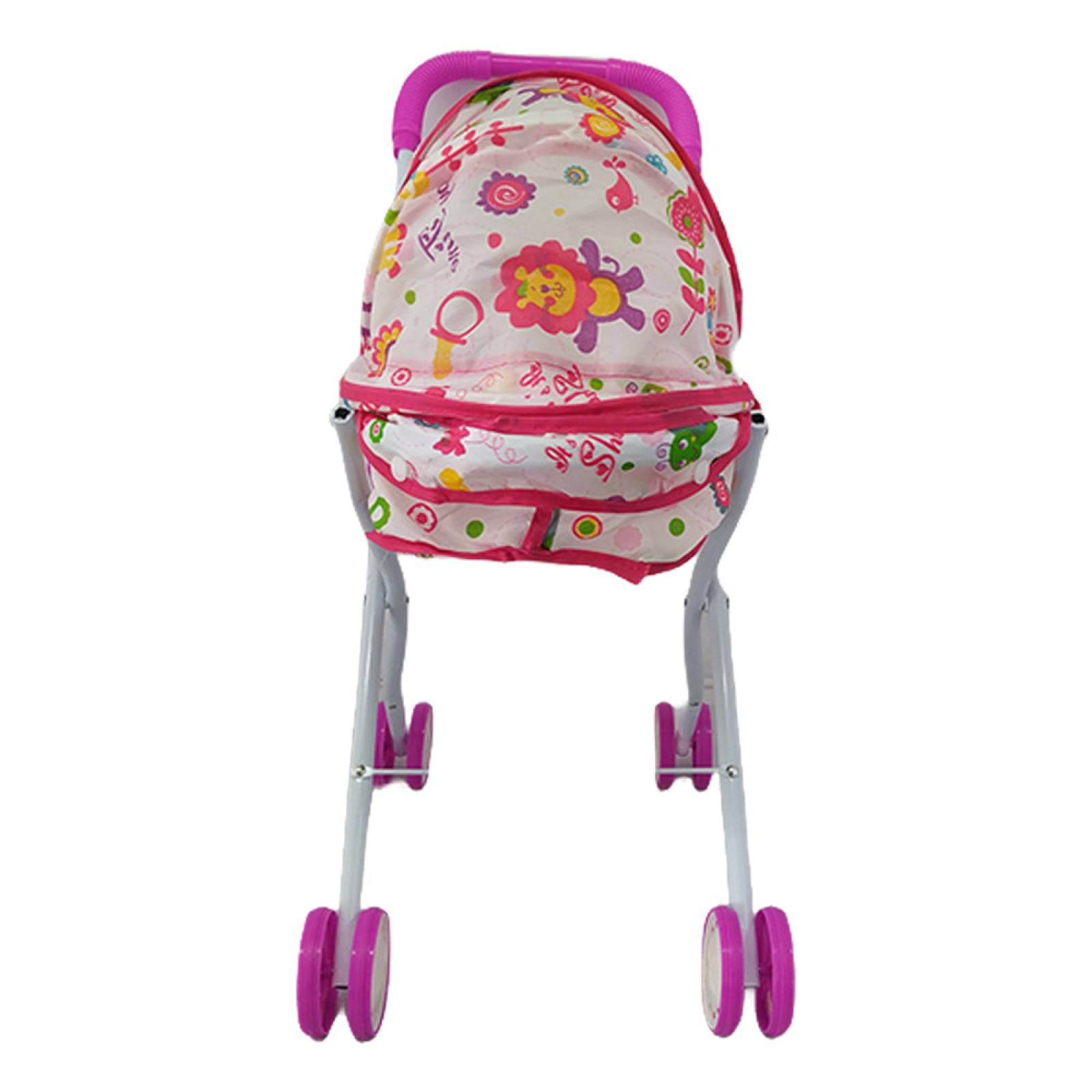 Carriola de Metal para Muñecas Niña Plegable  - Blanco