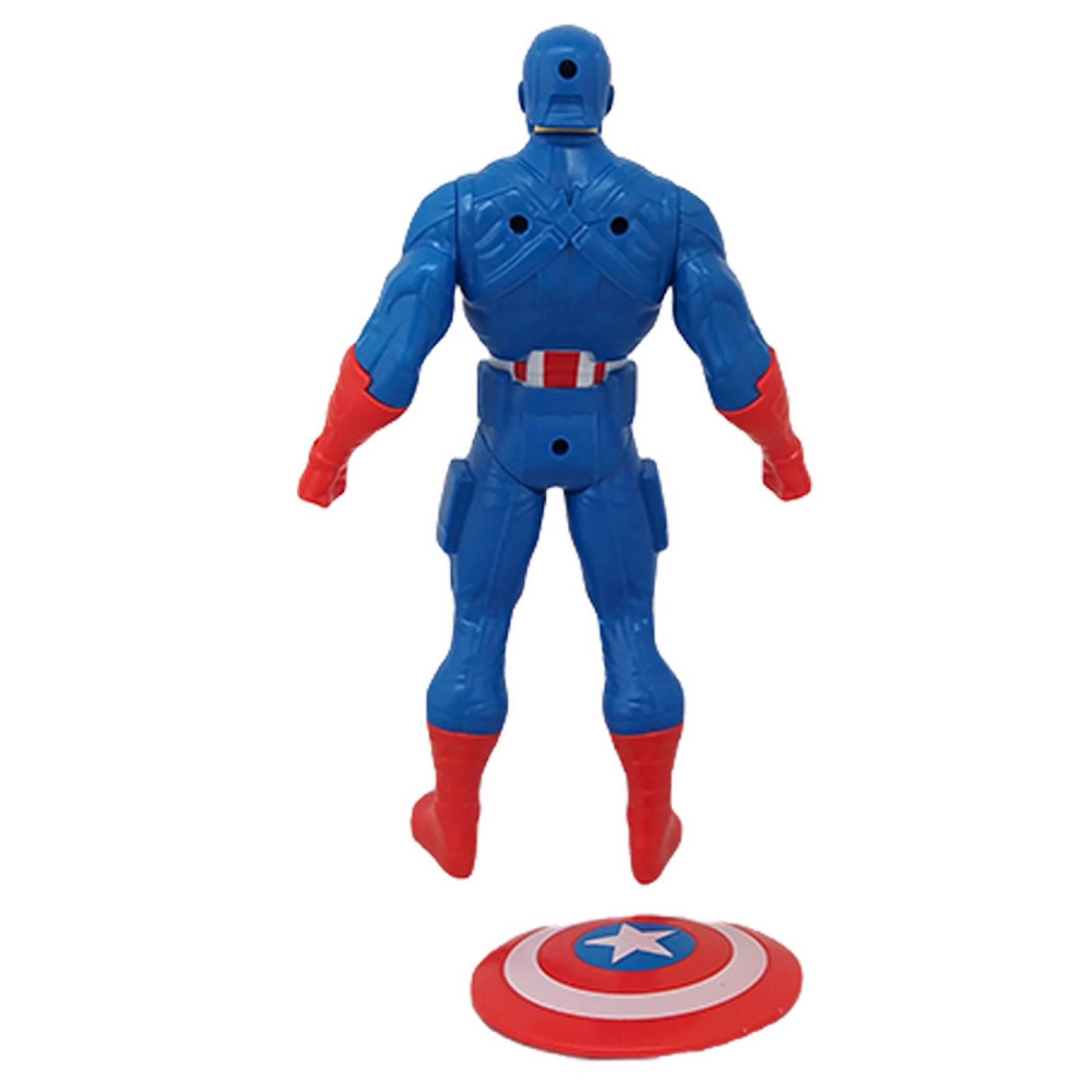Figura de Acción Capitan America con Escudo 22cm Articulado - Azul