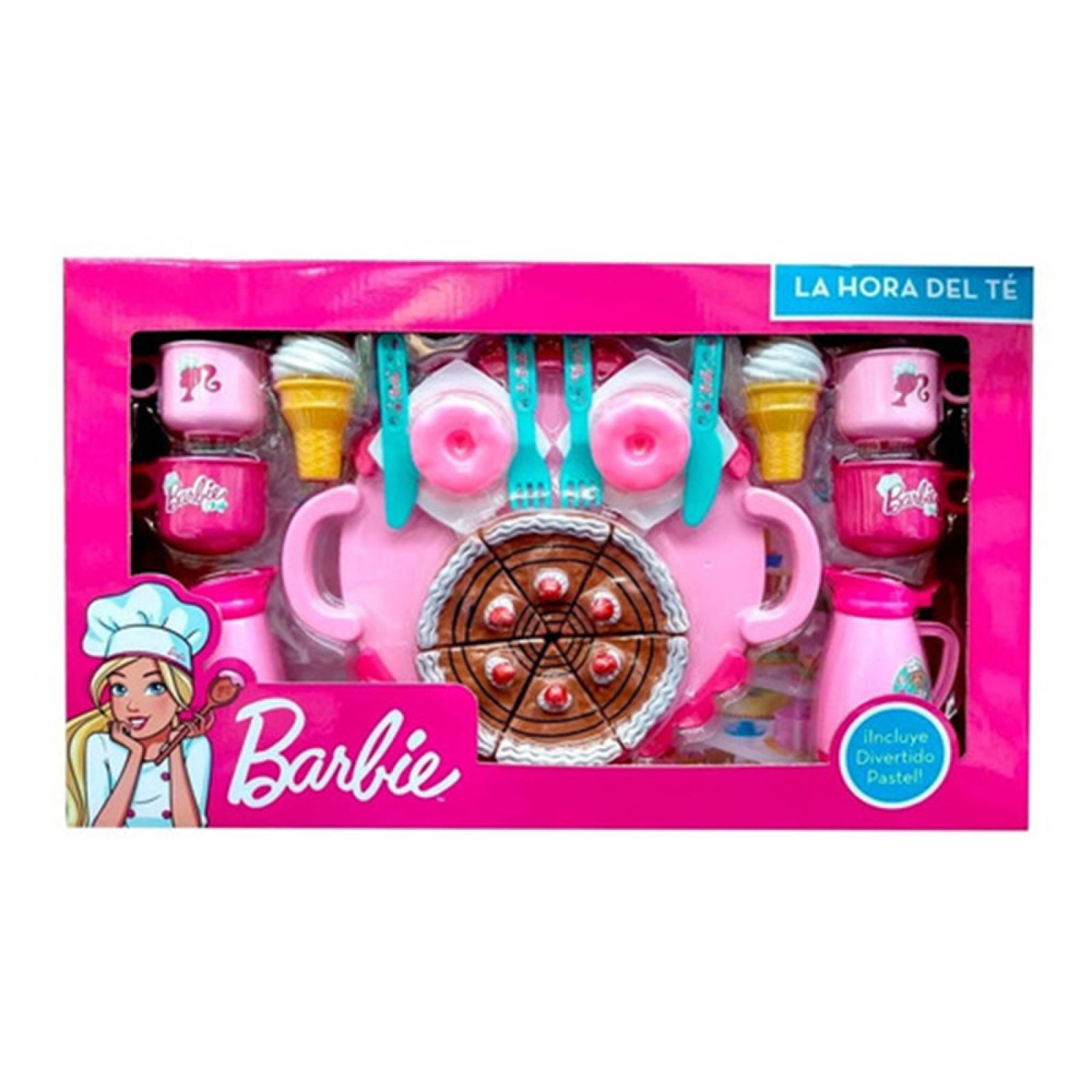 Set Juego de Té Infantil Juguete Pastel Tetera Utensilios  - Rosa