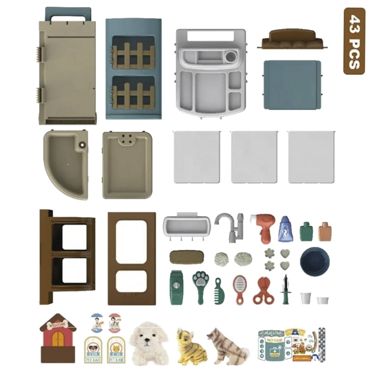 Set Veterinaria Maletín de Juguete 2en1 con Manija Ruedas  - Veterinario