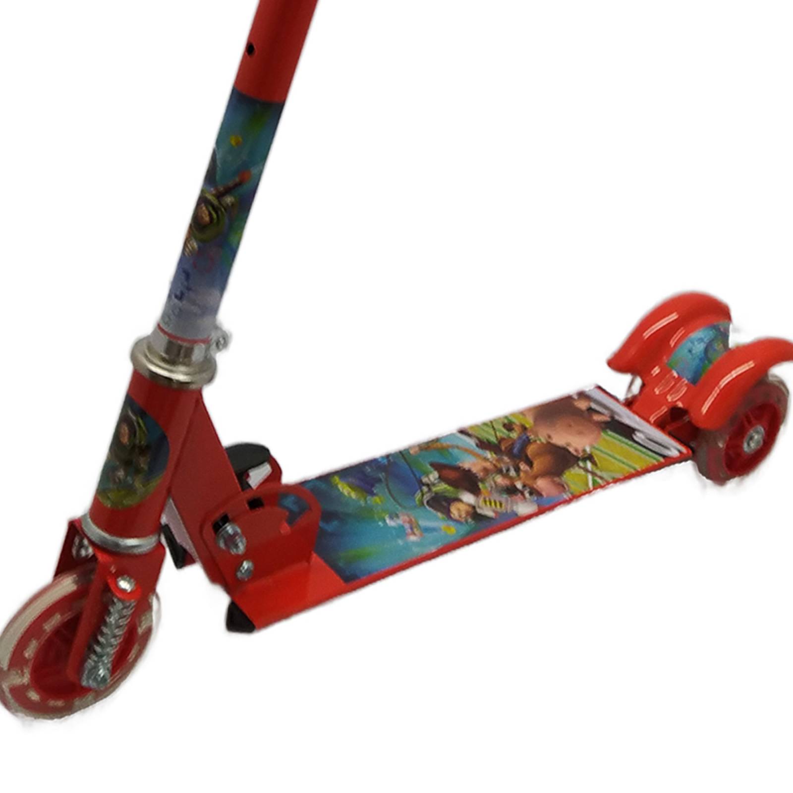 Scooter Patin del Diablo Toy Story 3 Ruedas con Luz  - Rojo.