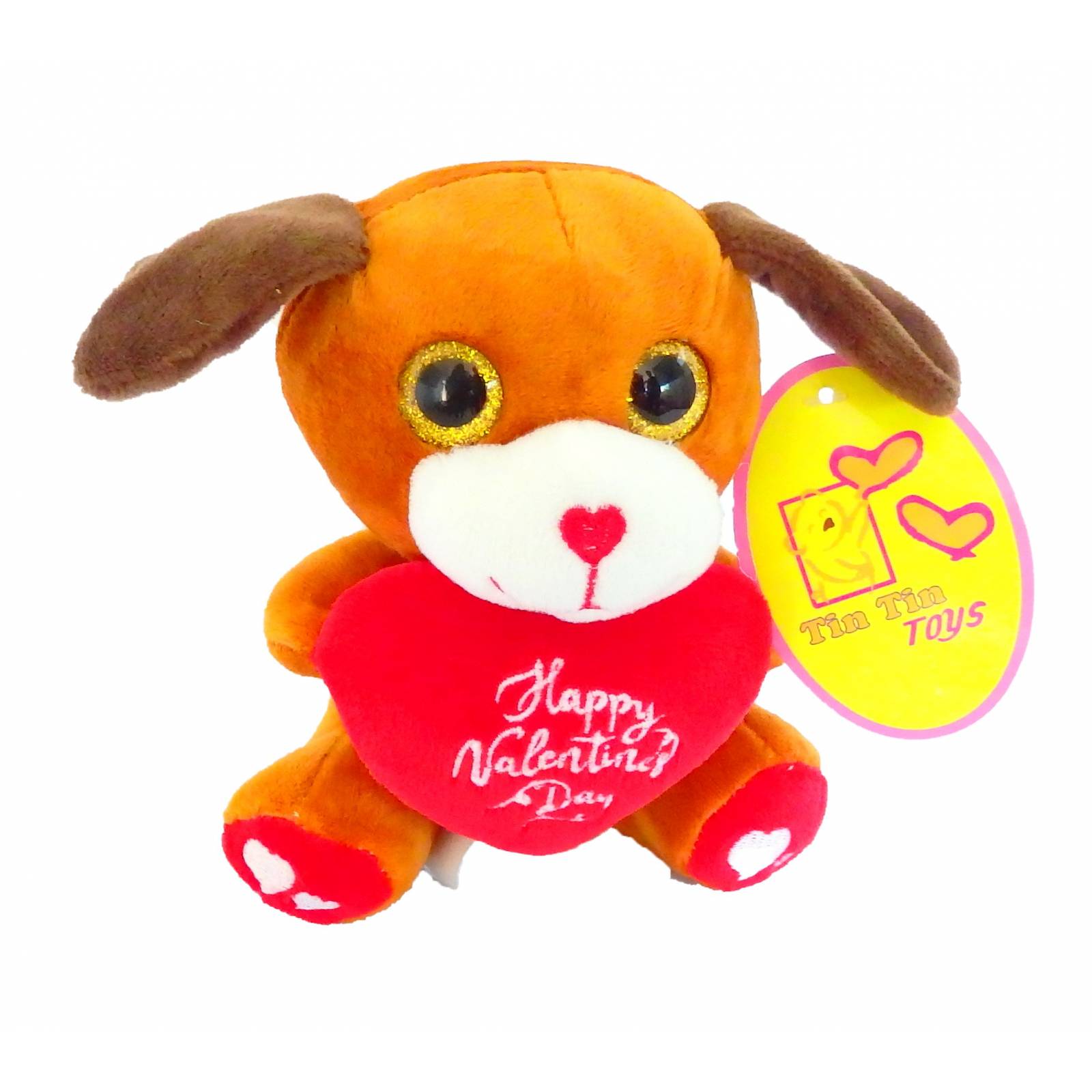 Peluche Chango con corazon San Valentín 14 Febrero 15cm  - Perro