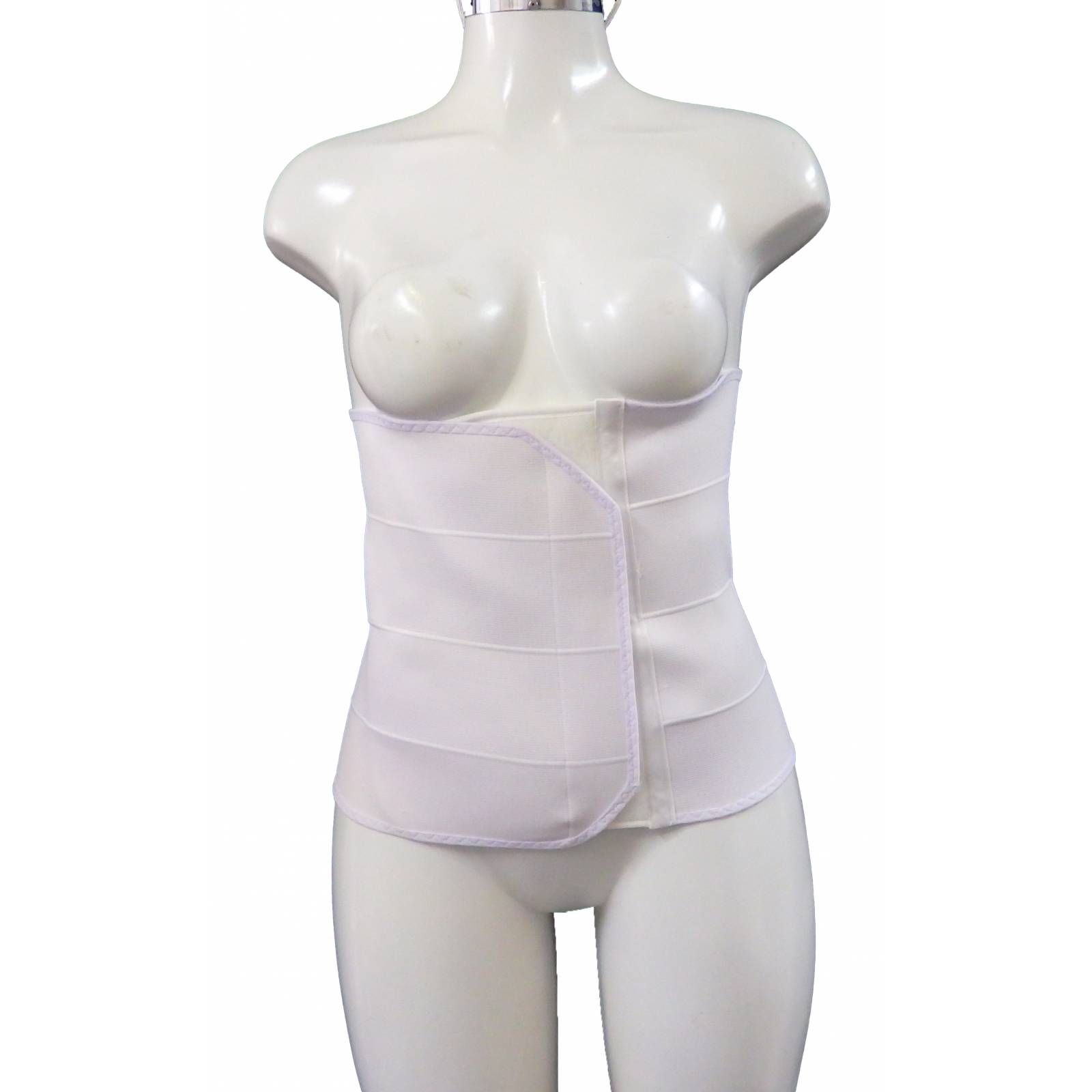 Faja Postparto Operatorio Cinturilla Post Cesarea y Moldeadora - XG, - Faja Larga Blanca con tela Normal