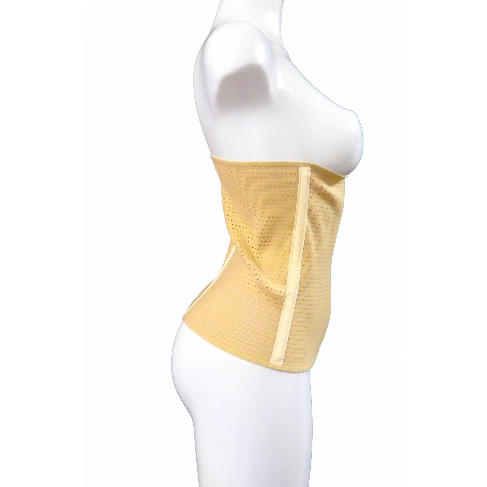 Faja Postparto Operatorio Cinturilla Post Cesarea y Moldeadora  - XG,  - Faja Larga Nude con tela Transpirable de Puntos