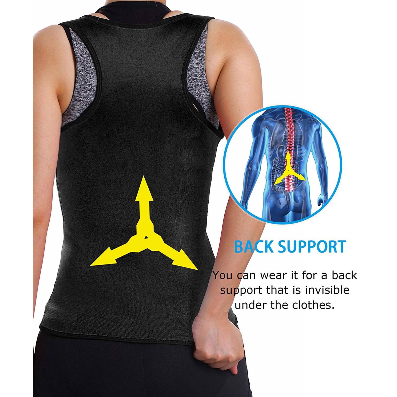 Faja Chaleco para Mujer Neopreno Cinturilla Reductora  - XG