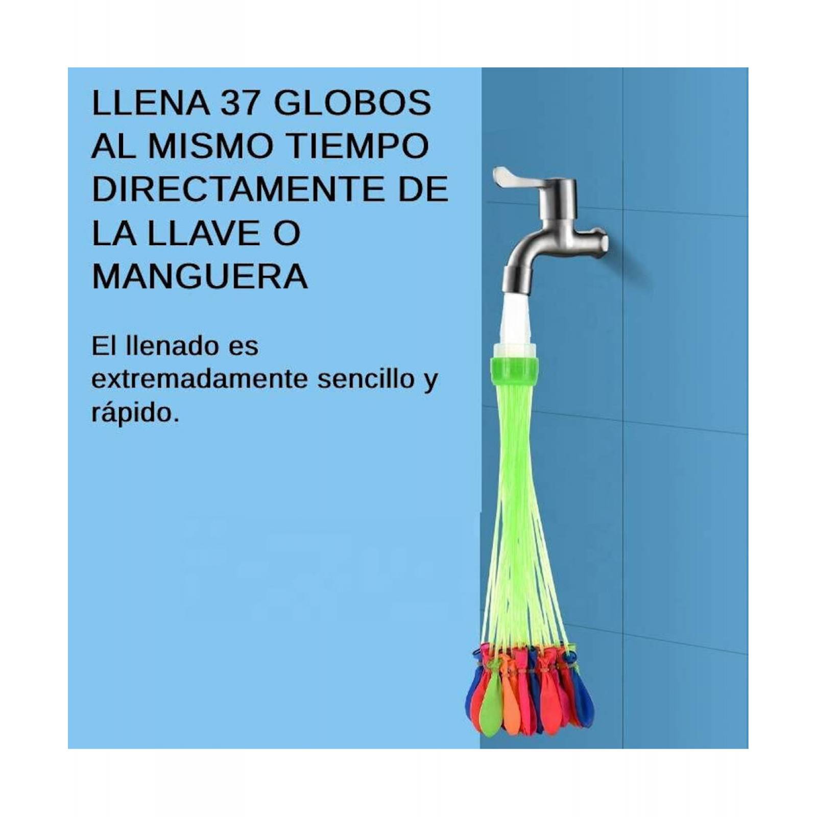 Globos de Agua 296 Piezas para Niños Fiestas Juego Jardin Playa Adaptador Manguera