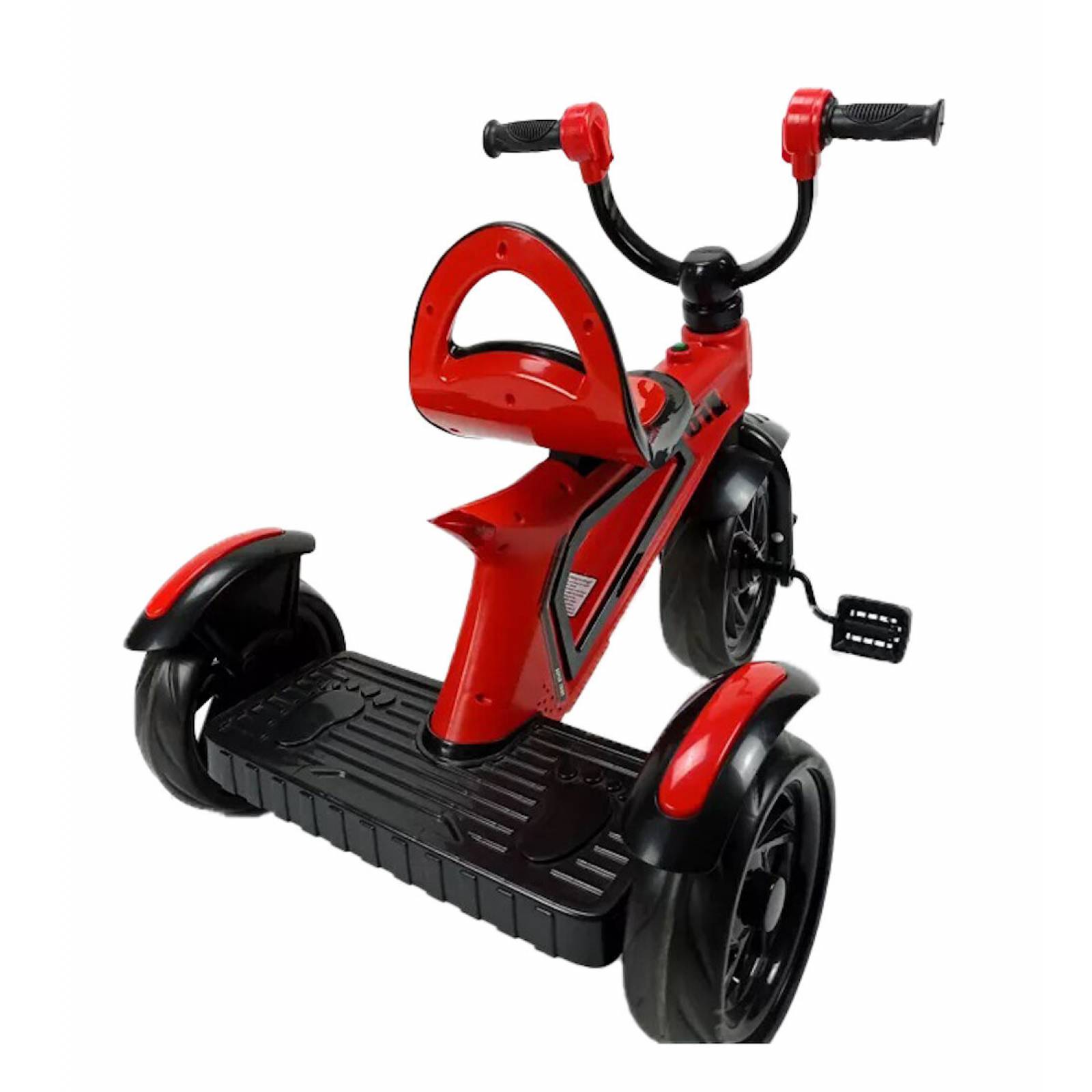 Triciclo Infantil para Niños con Luz y Sonido Llantas de Goma - Rojo