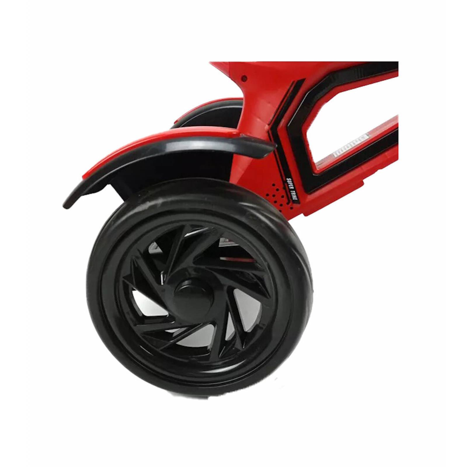 Triciclo Infantil para Niños con Luz y Sonido Llantas de Goma - Rojo