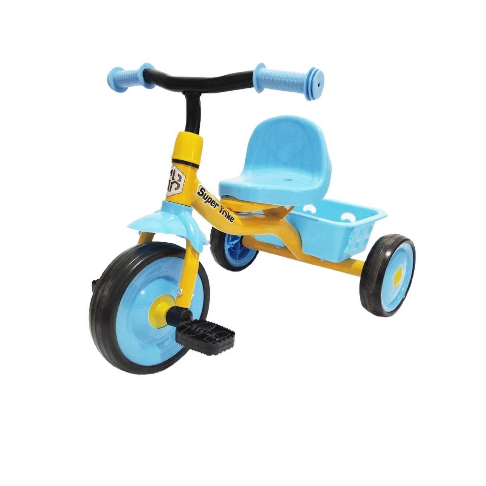Triciclo para Niños 2 a 4 años con Canasto Altura 43 cm - Azul