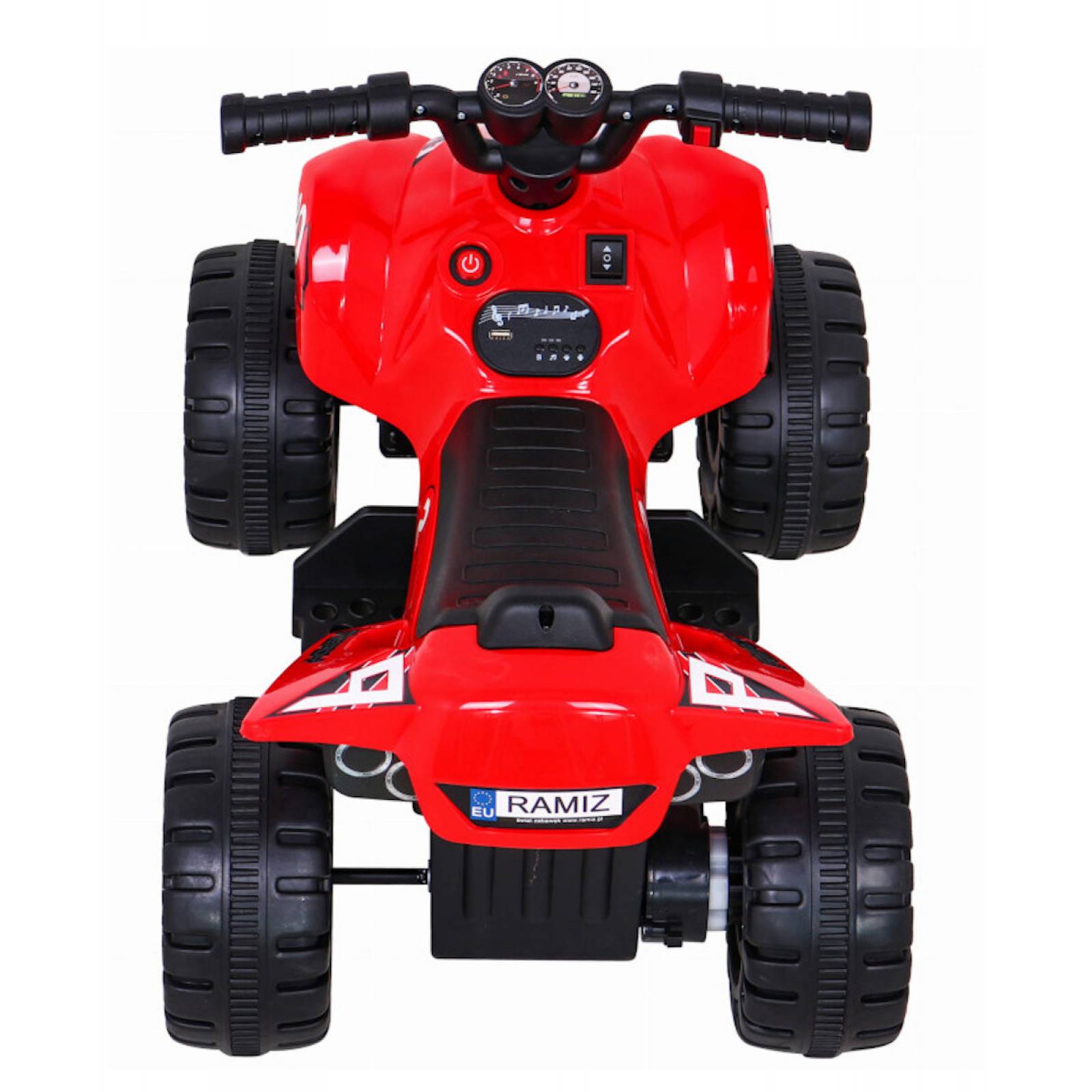 Moto Cuatrimoto Eléctrica Infantil Montable 6V 3Km/h Entrada USBMP3  - Rojo