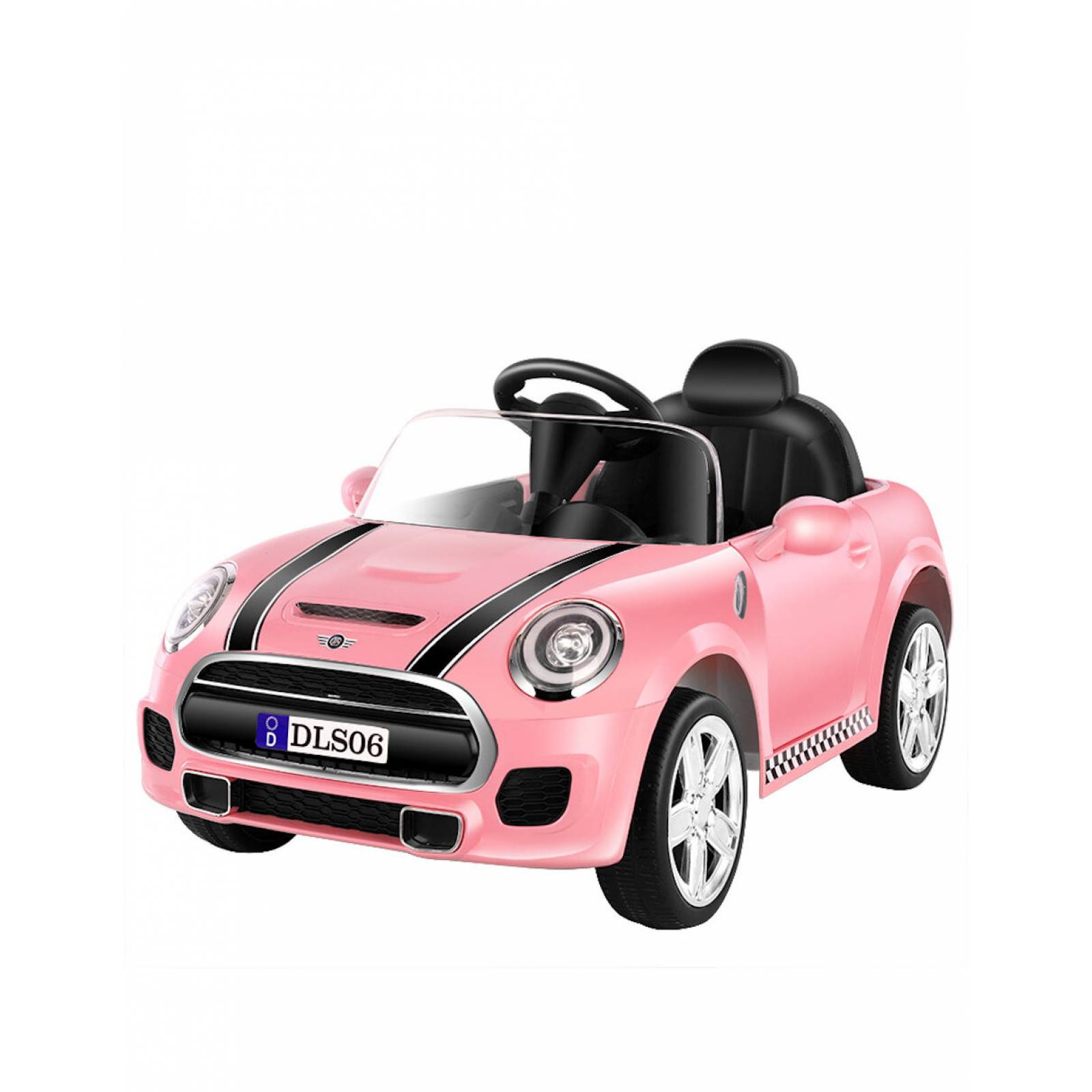 Carro Eléctrico Montable con Control Remoto 12V Luz y Sonido - Rosa