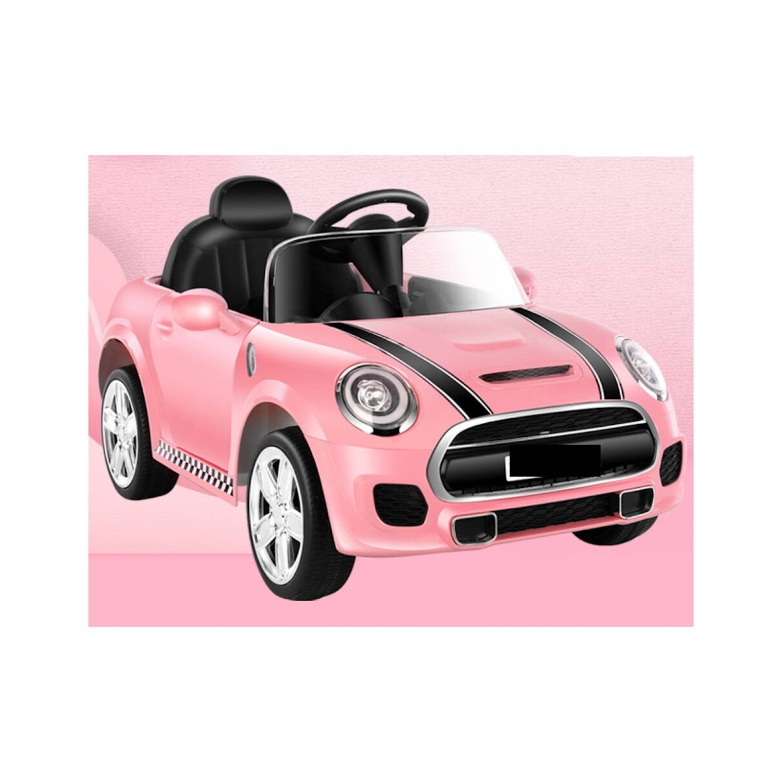Carro Eléctrico Montable con Control Remoto 12V Luz y Sonido - Rosa