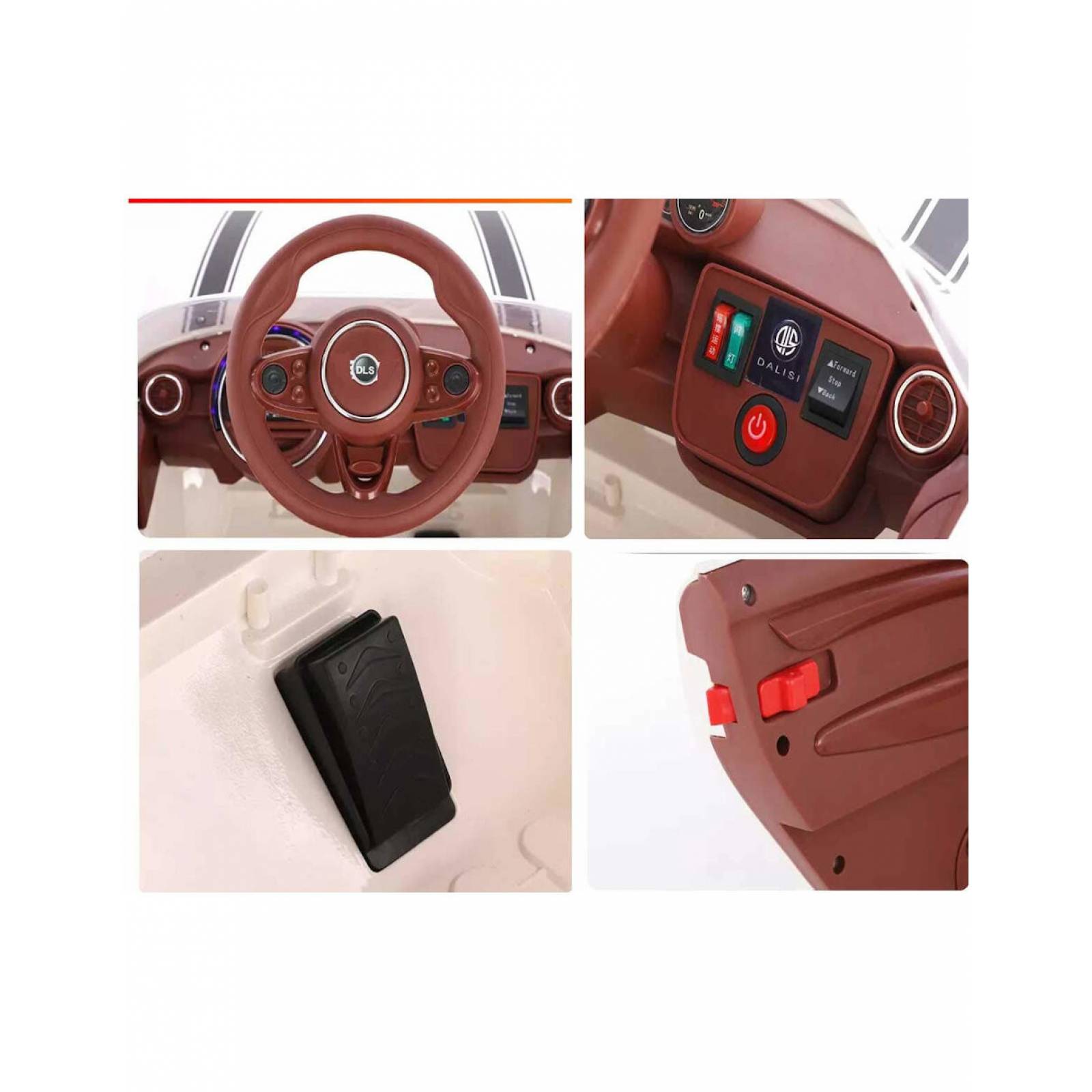 Carro Eléctrico Montable con Control Remoto 12V Luz y Sonido - Rosa