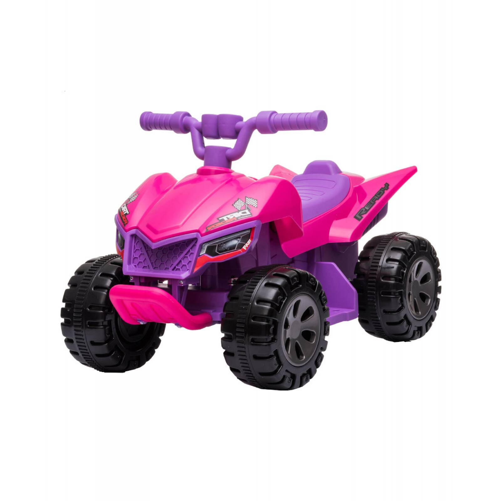 Moto Cuatrimoto Eléctrica Infantil Montable 6V 3Km/h Entrada USBMP3  - Rosa