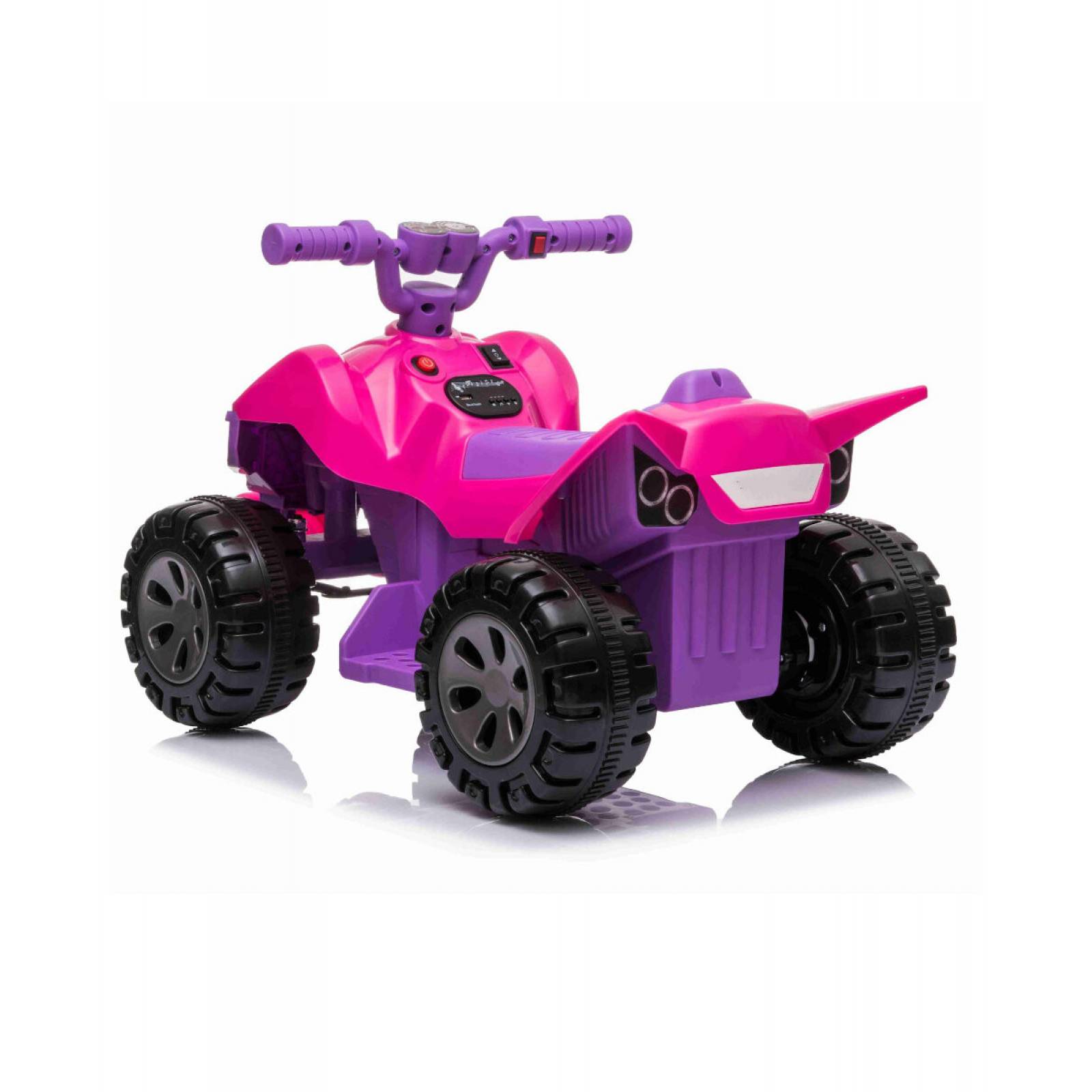 Moto Cuatrimoto Eléctrica Infantil Montable 6V 3Km/h Entrada USBMP3  - Rosa
