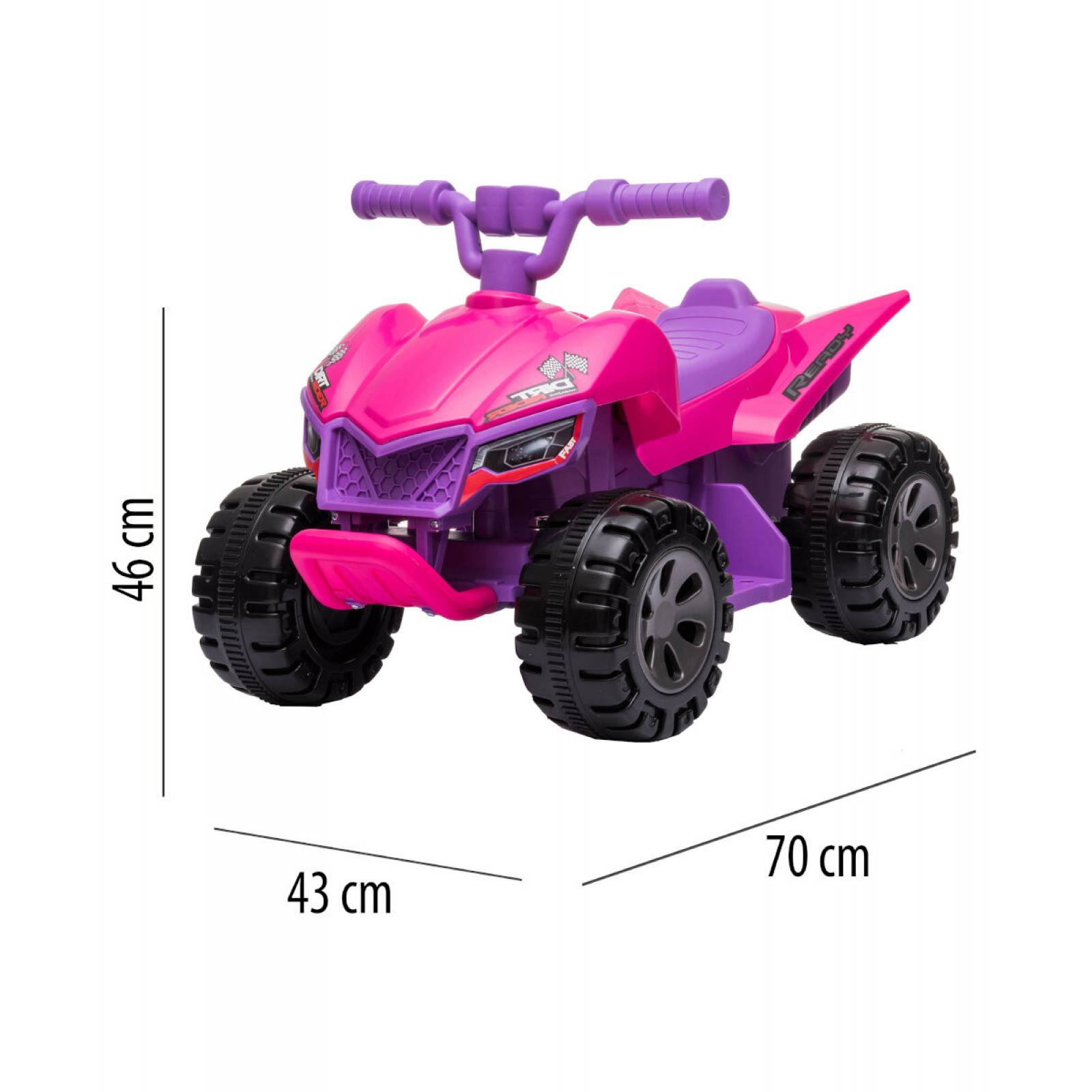 Moto Cuatrimoto Eléctrica Infantil Montable 6V 3Km/h Entrada USBMP3  - Rosa