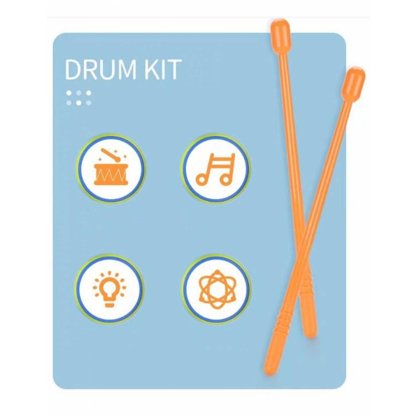 Batería Musical Infantil de Juguete Drum Kit 7 Piezas Tambor Platillo Percusión  - Verde