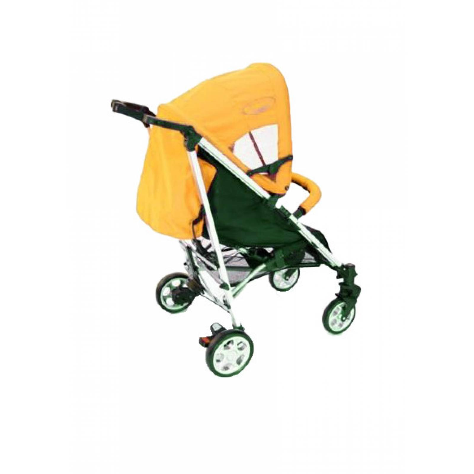 Carriola Economica Capota Retractil Asiento Reclinable 3 Puntos de seguridad  - Amarillo