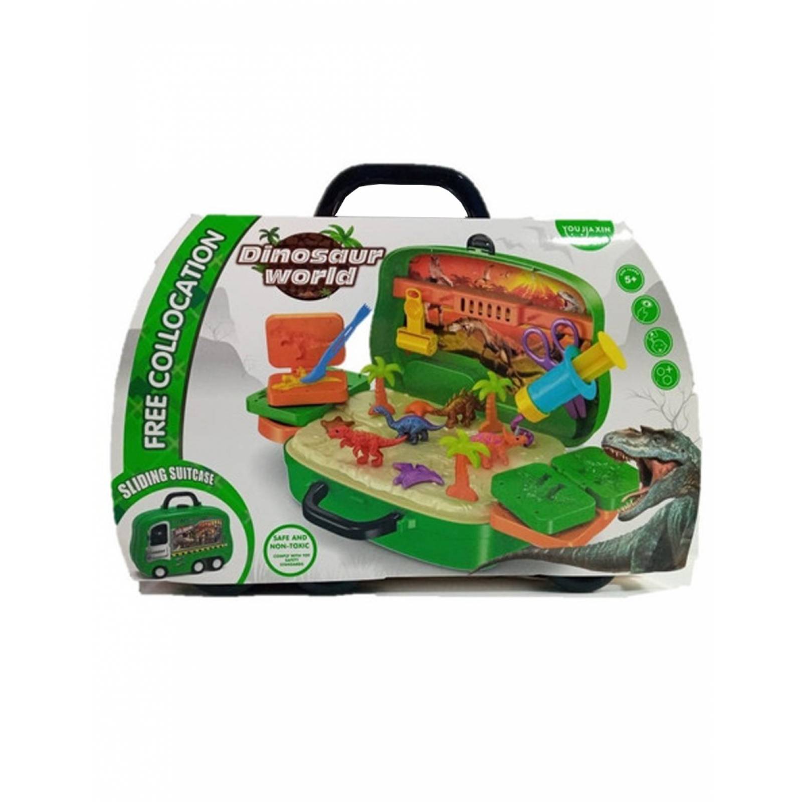 Maletín Juguete Dinosaurio Plastilina 10 Accesorios - Dinosaurio