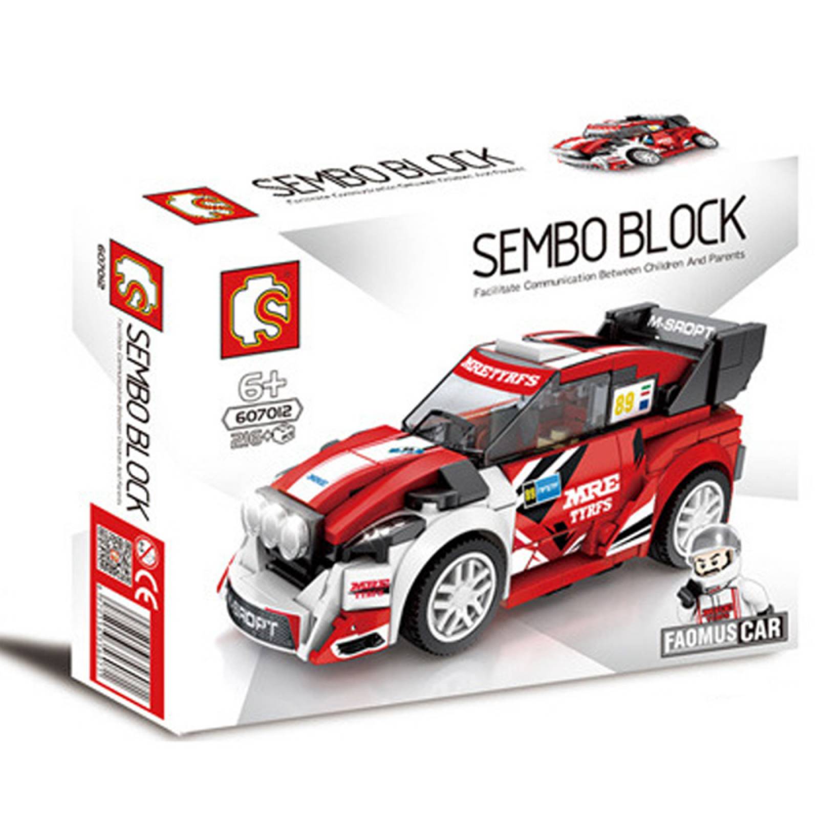 Juguete de Blocks Vehiculo Deportivo Armable 195 pzs  - Rojo