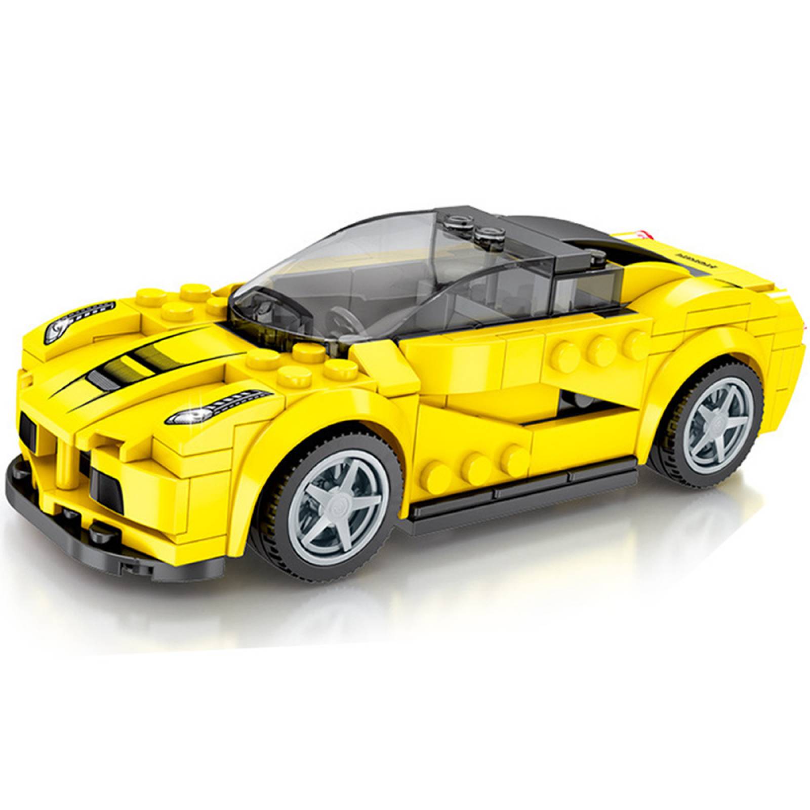 Juguete de Blocks Vehiculo Deportivo Armable 195 pzs  - Amarillo