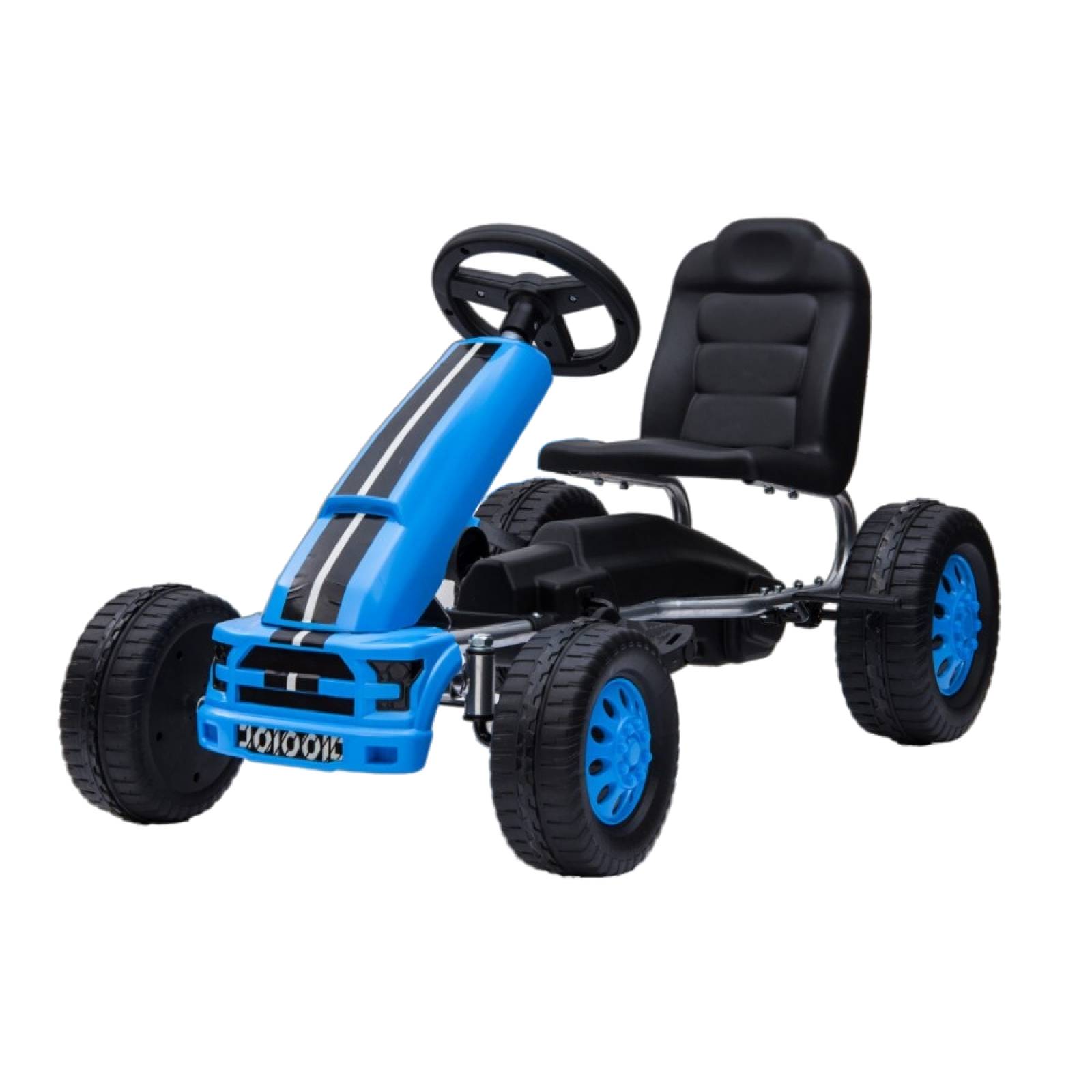 Go Kart Avalancha Montable De Pedales Niños Azul Freno de Mano  - Azul