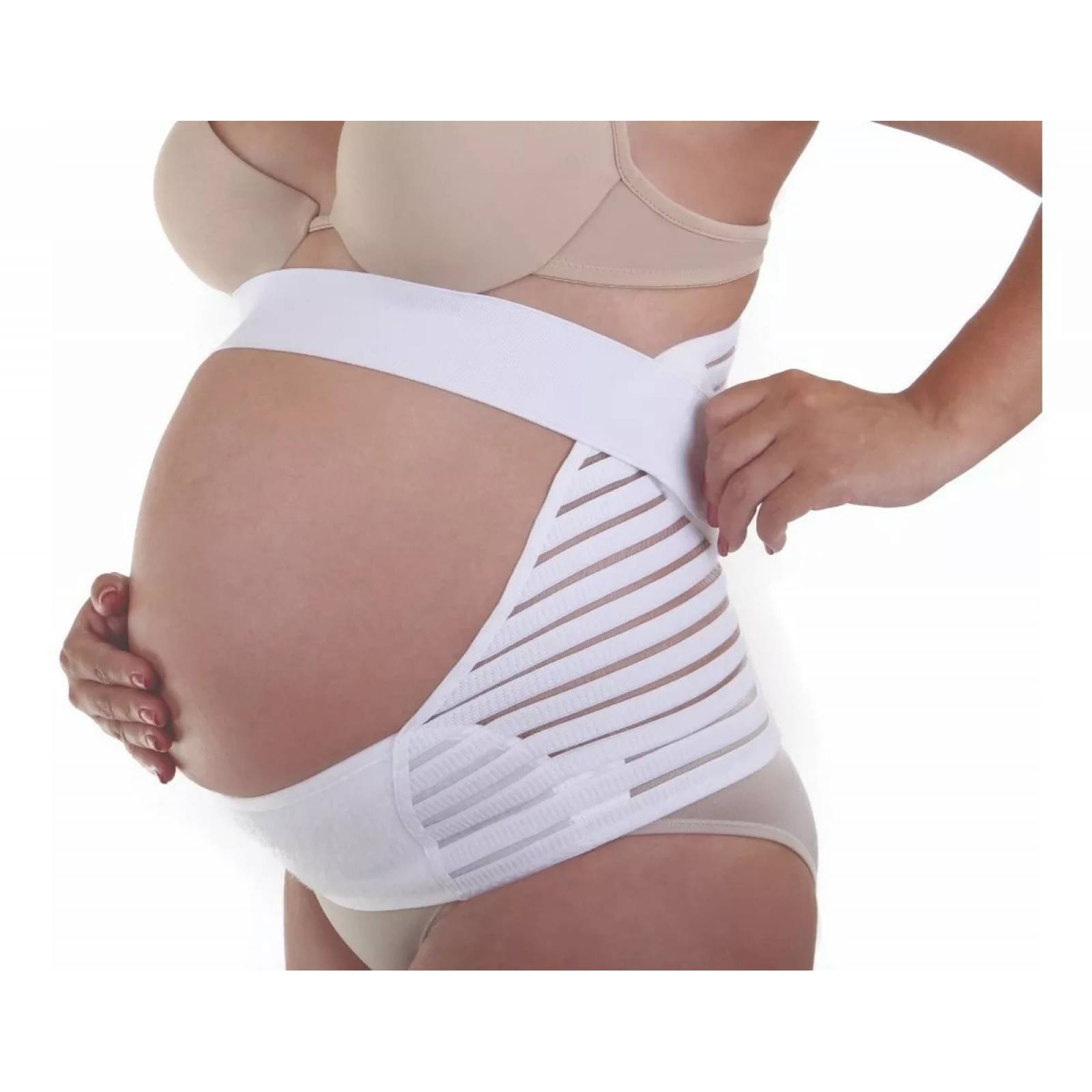 Faja Embarazo Soporte Maternal Nude o Blanco  - CH,  - Soporte Maternal Blanco con tela Transpirable
