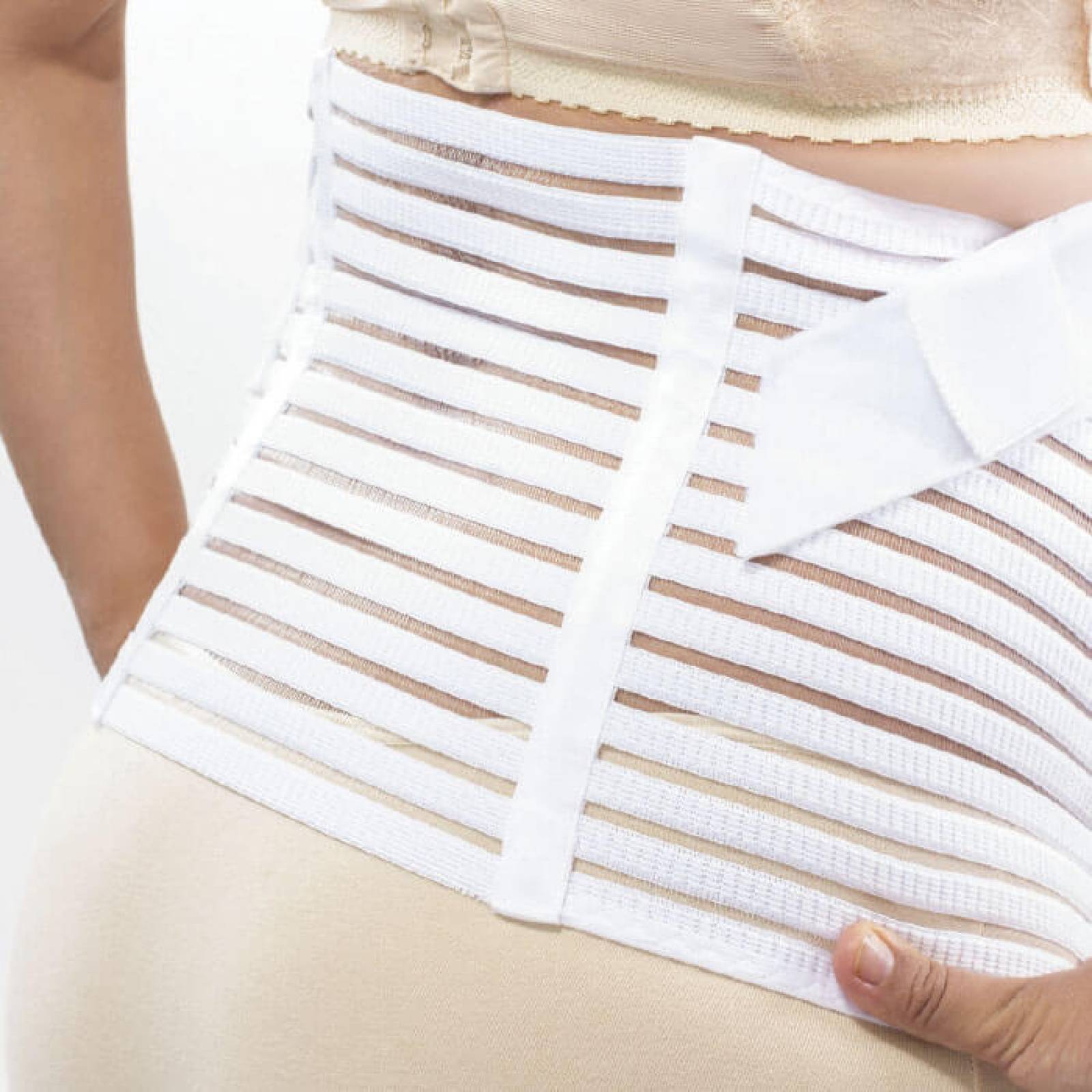 Faja Embarazo Soporte Maternal Nude o Blanco  - CH,  - Soporte Maternal Blanco con tela Transpirable