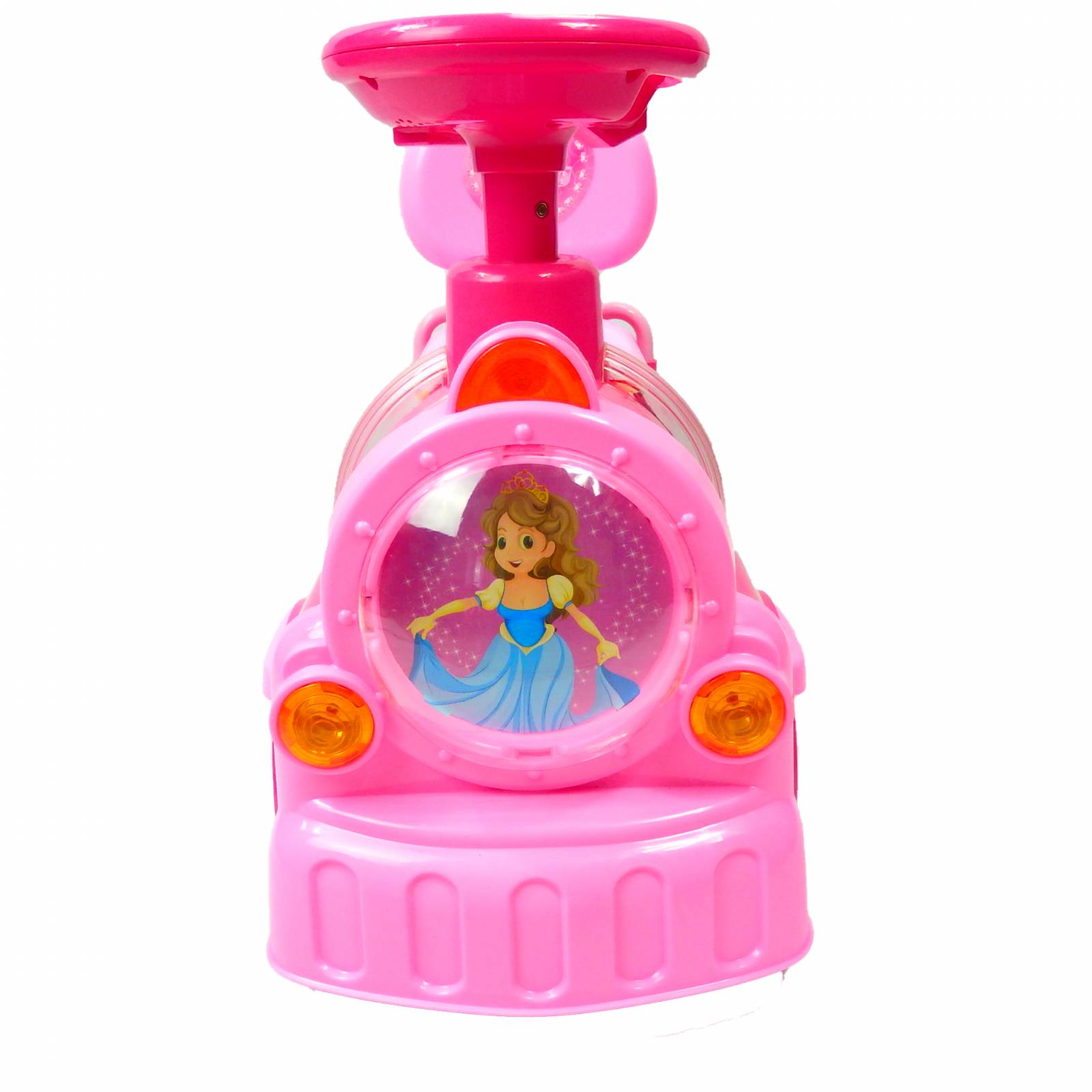 Montable con Bastón, Toldo, Remolque Rosa Princesa para Niña  - Rosa.