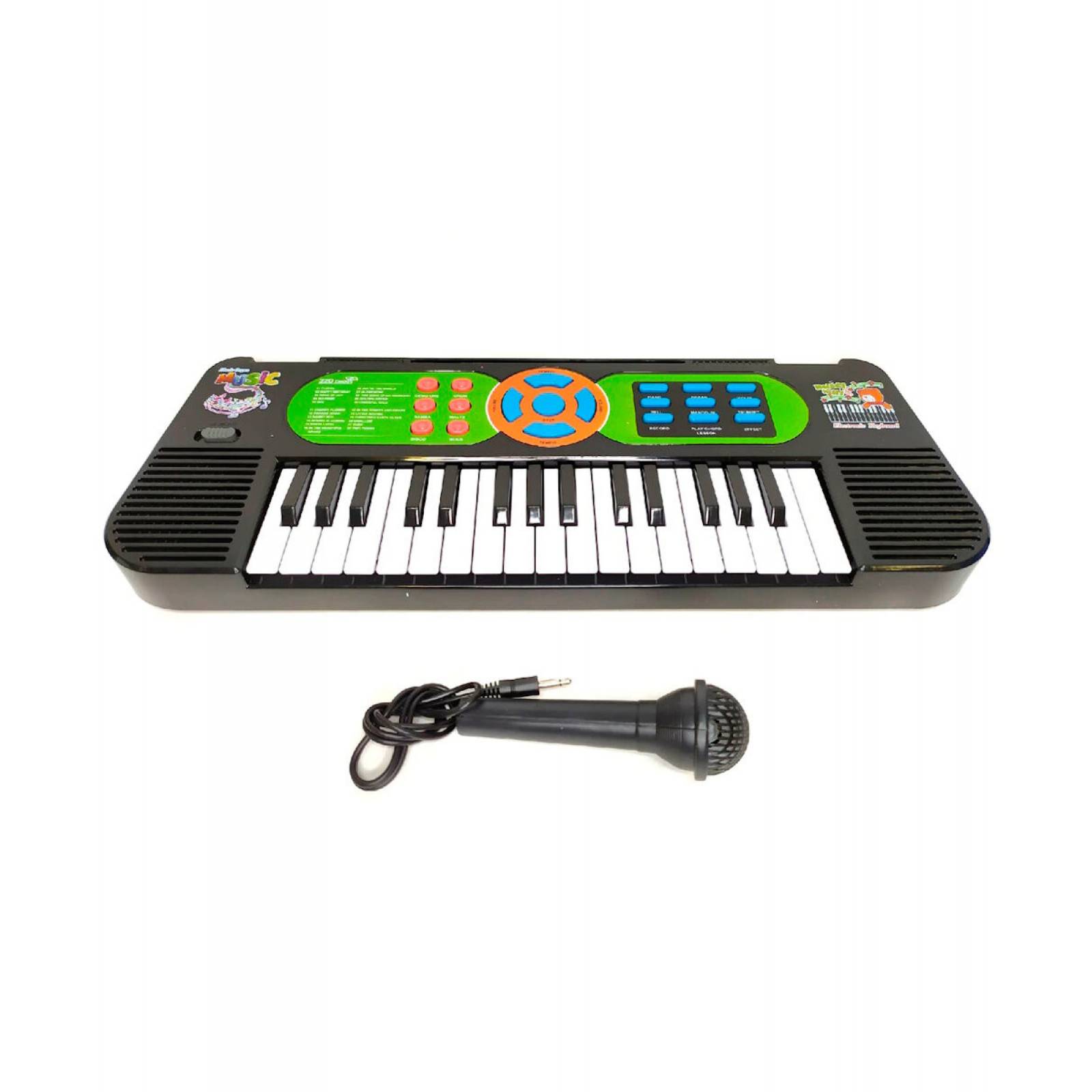 AMATOYS Piano Infantil Con Micrófono – Teclado Electrónico De 22 Melodías, 6 Tonos Y 4 Ritmos, Juguete Musical Para Niños De 3 A 7 Años