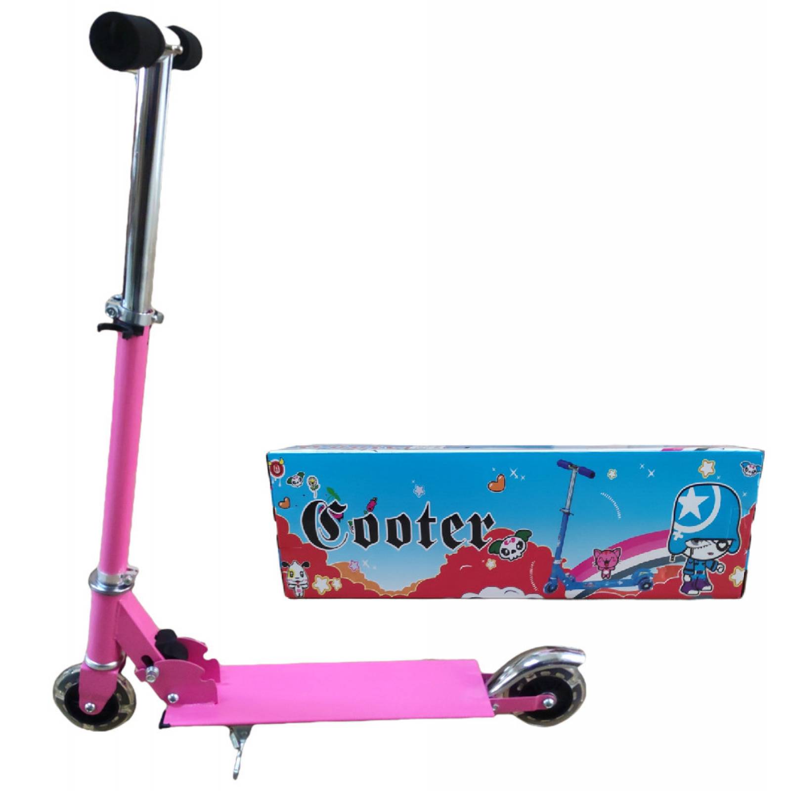Scooter Patin Diablo Plegable para Niños con 2 ruedas  - Rosa